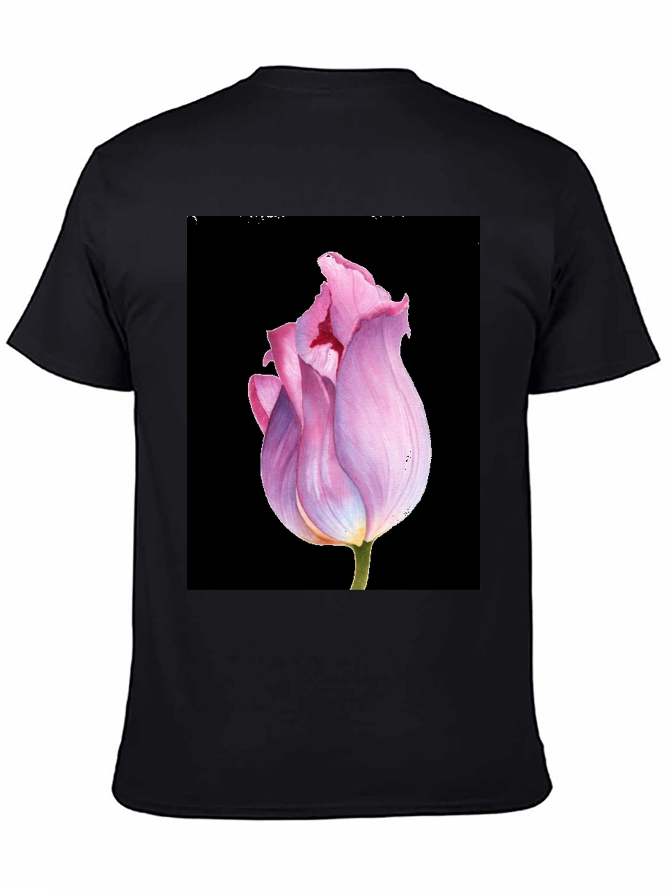 Floral Tulip Graphic Tee - Modern Botanical T-Shirt
