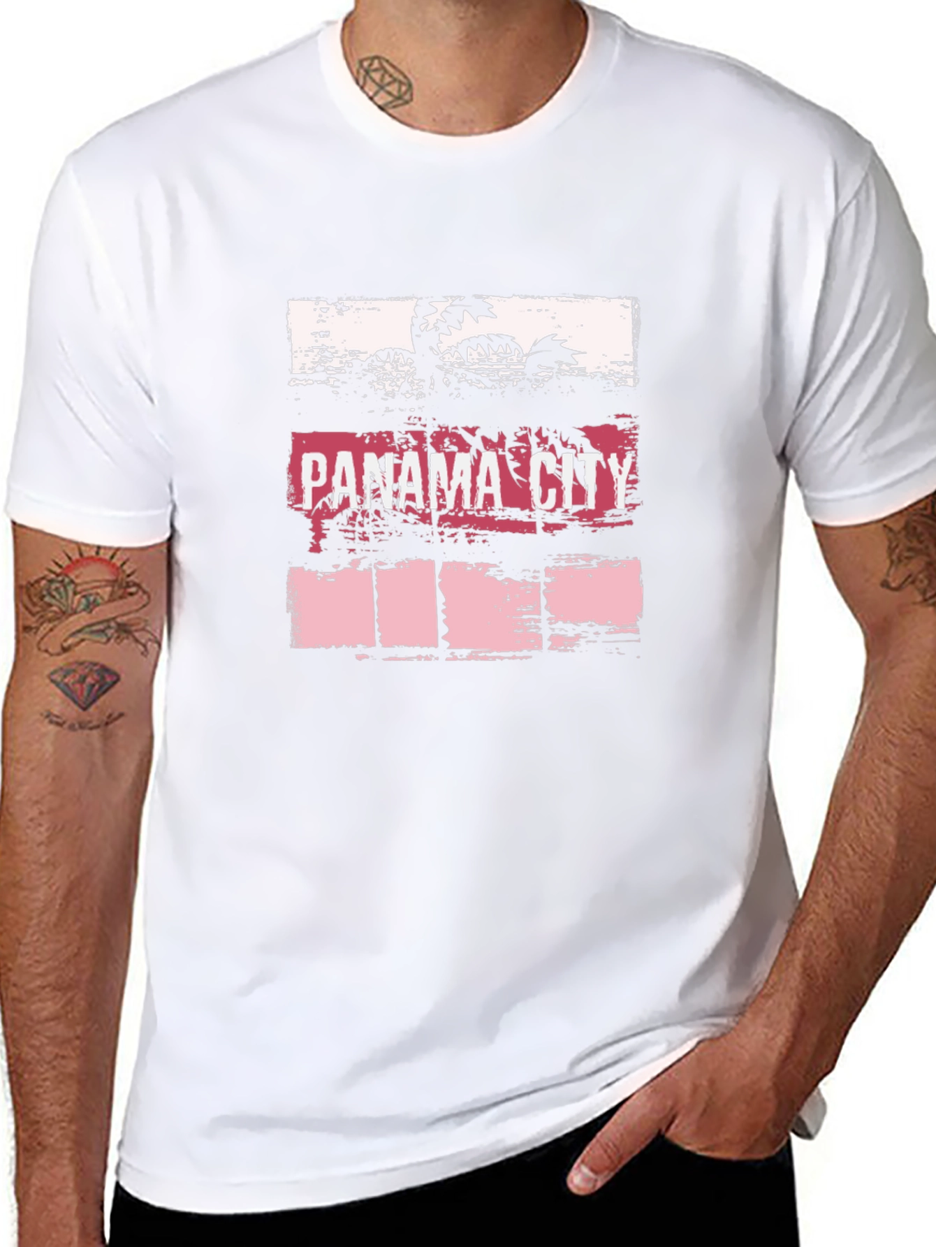 Panama City Palm Graphic T-Shirt - Black
