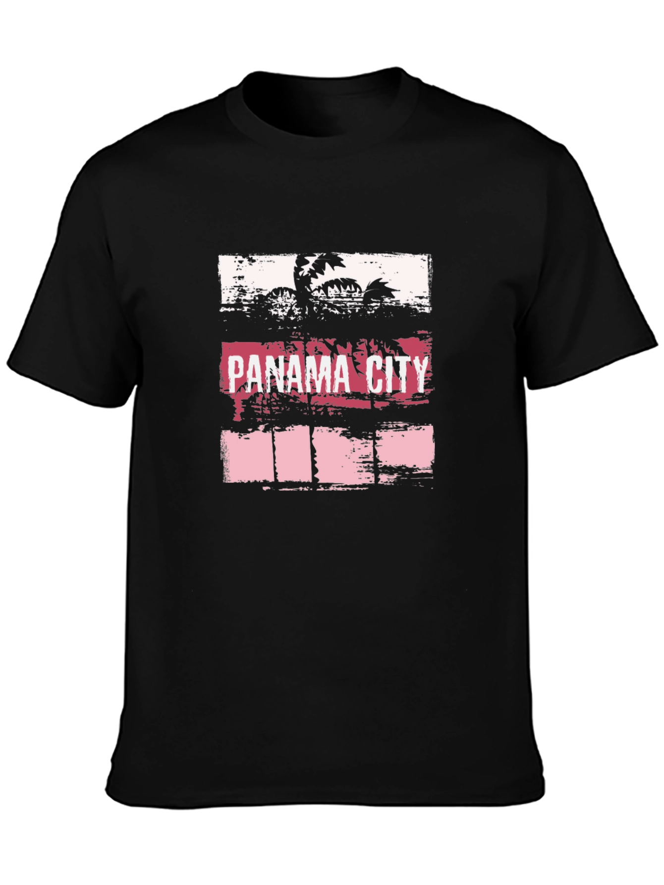 Panama City Palm Graphic T-Shirt - Black