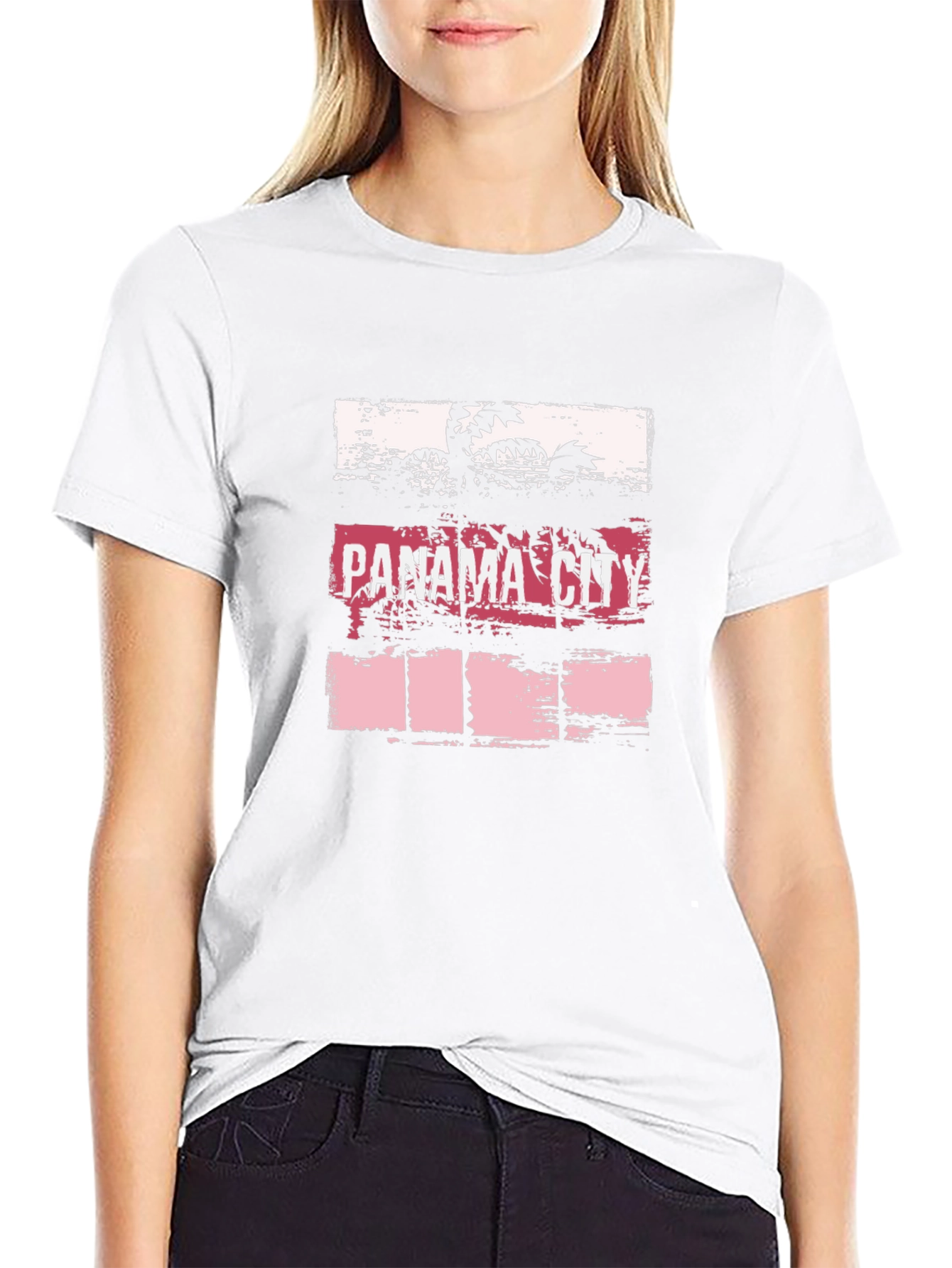 Panama City Palm Graphic T-Shirt - Black