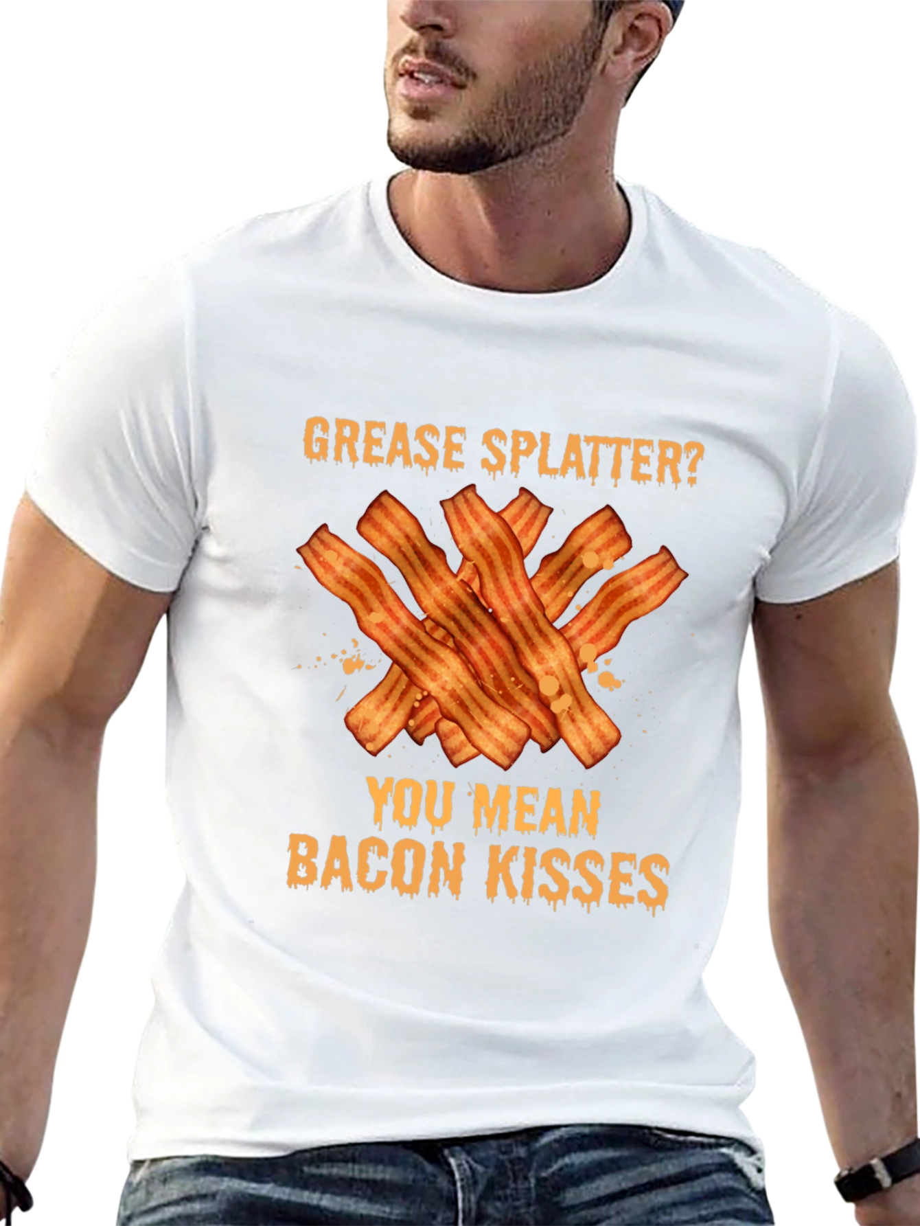 Bacon Kisses Graphic Tee - Novelty Food Lover T-Shirt