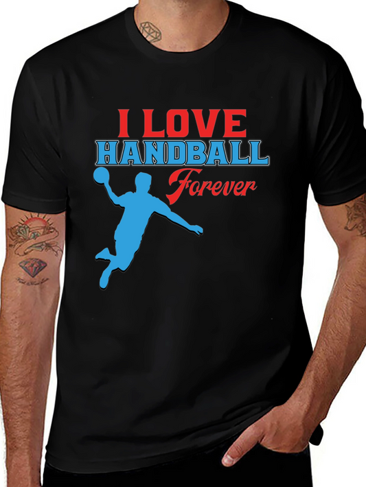 I Love Handball Forever Black T-Shirt