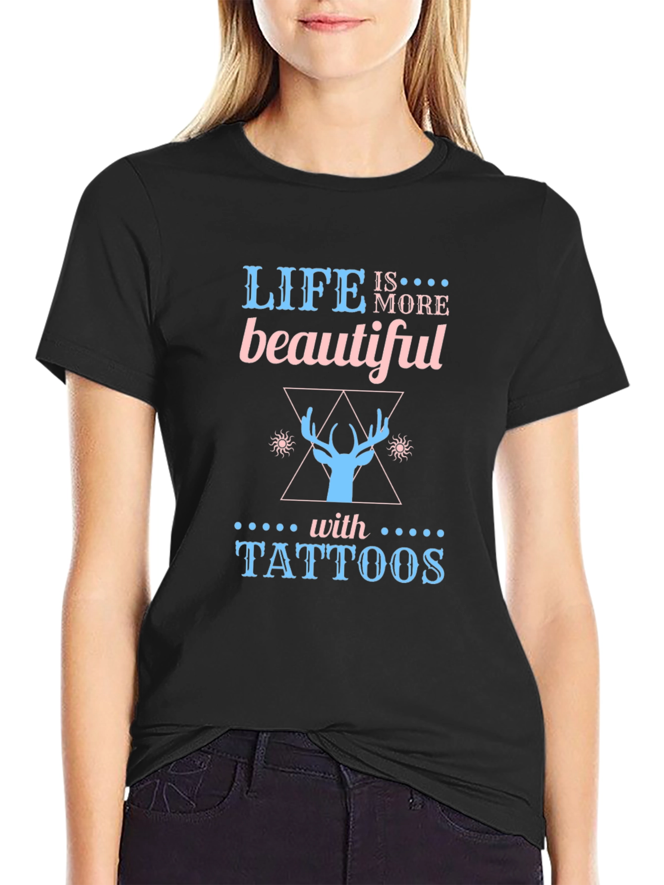Life is More Beautiful with Tattoos Graphic Tee
