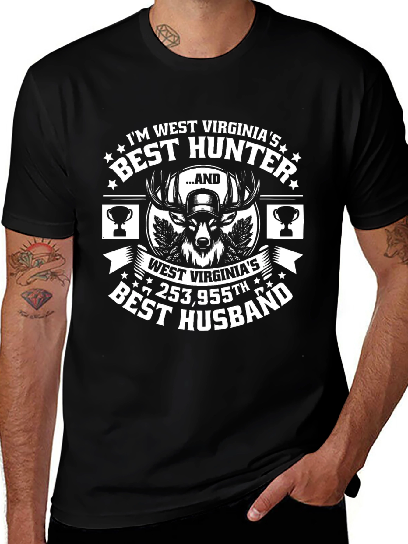 West Virginia Best Hunter Husband Novelty T-Shirt