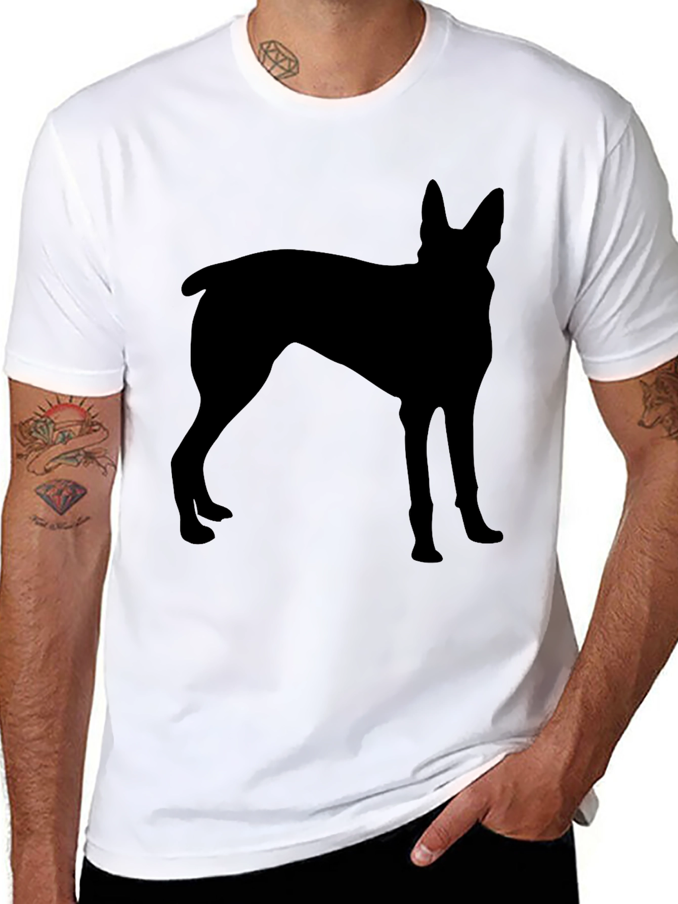 Dog Silhouette Black T-Shirt - Stylish Pet Lover Tee