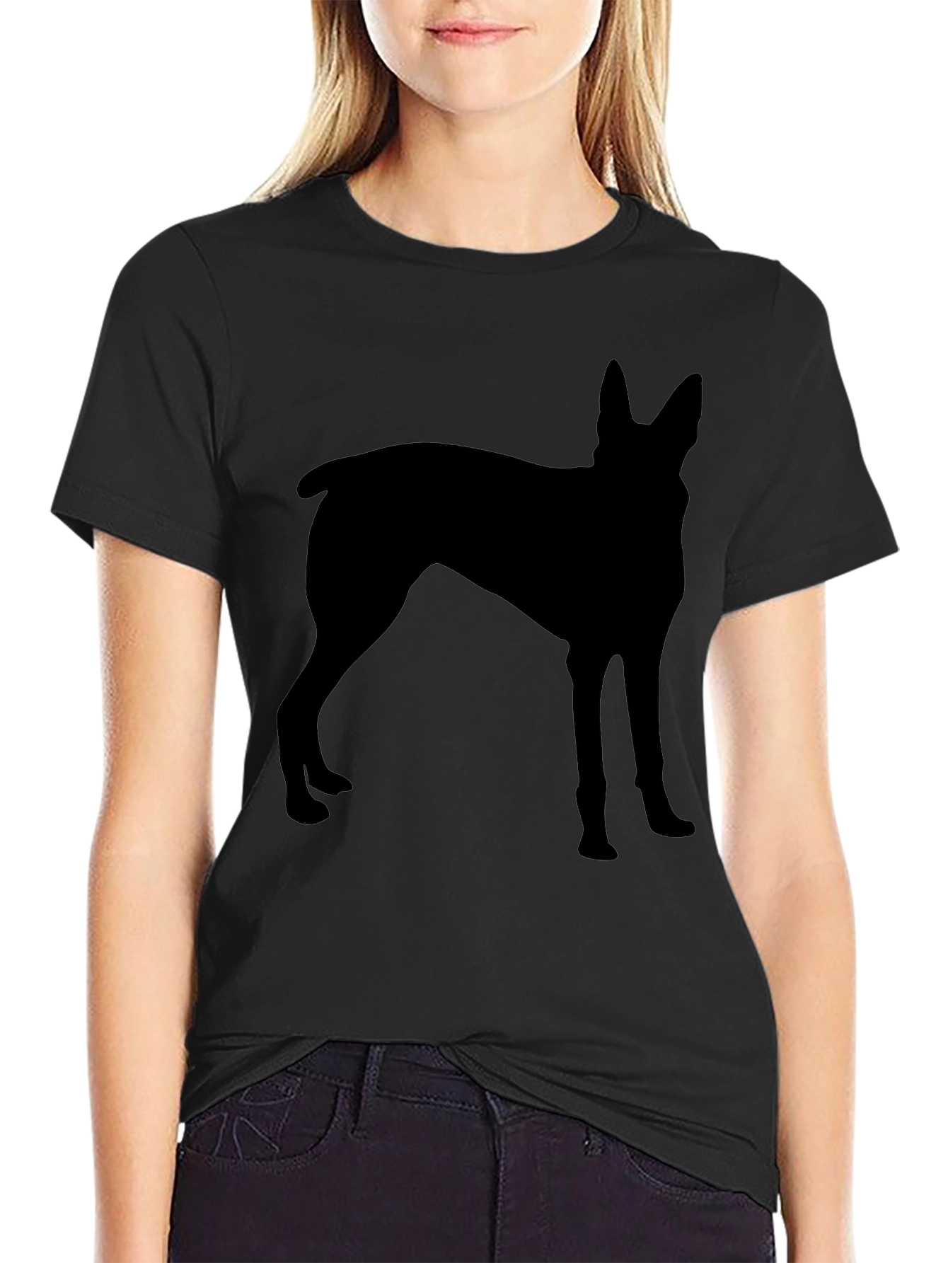 Dog Silhouette Black T-Shirt - Stylish Pet Lover Tee