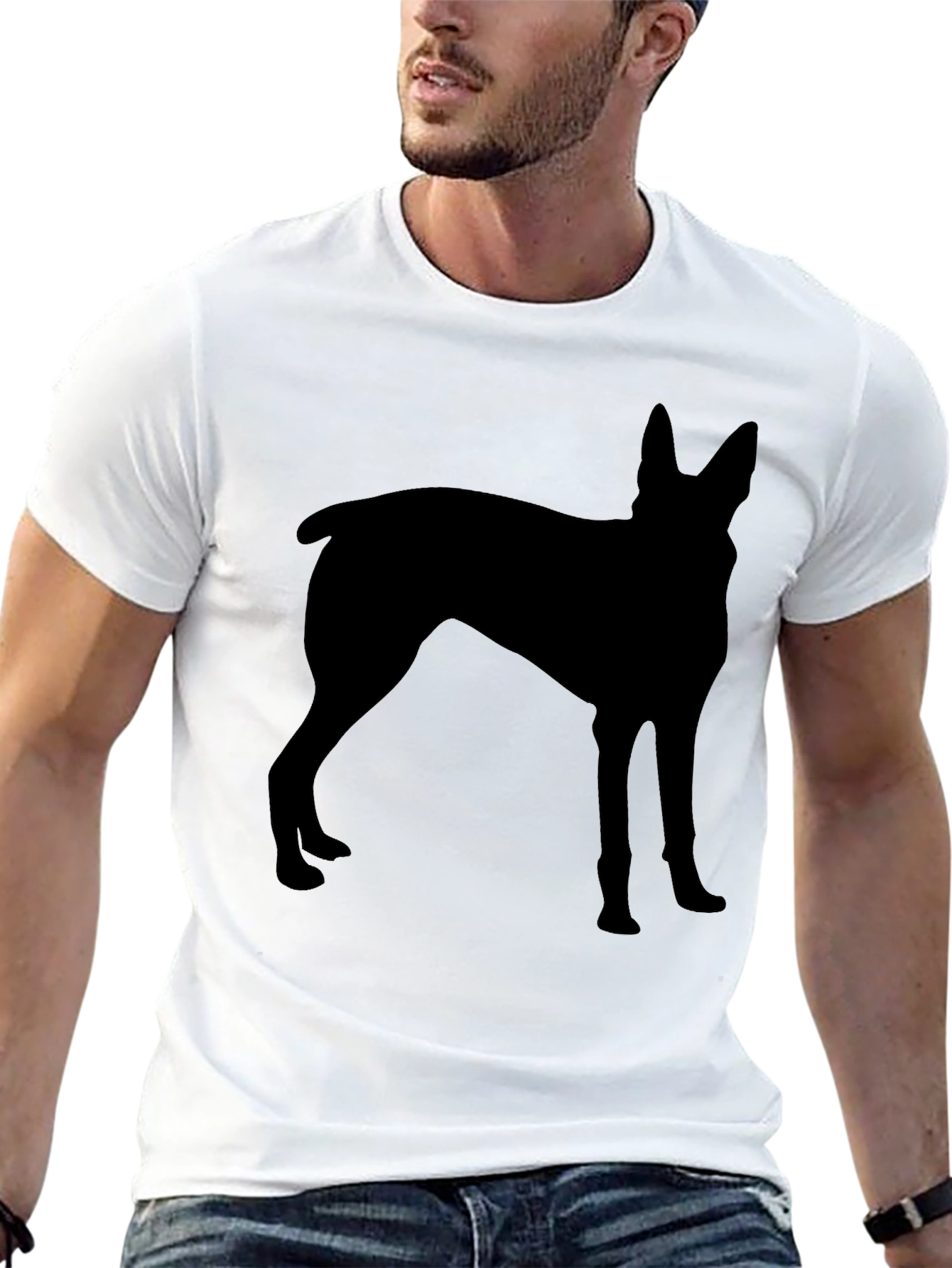 Dog Silhouette Black T-Shirt - Stylish Pet Lover Tee