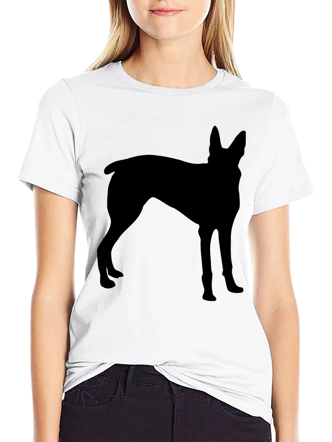 Dog Silhouette Black T-Shirt - Stylish Pet Lover Tee