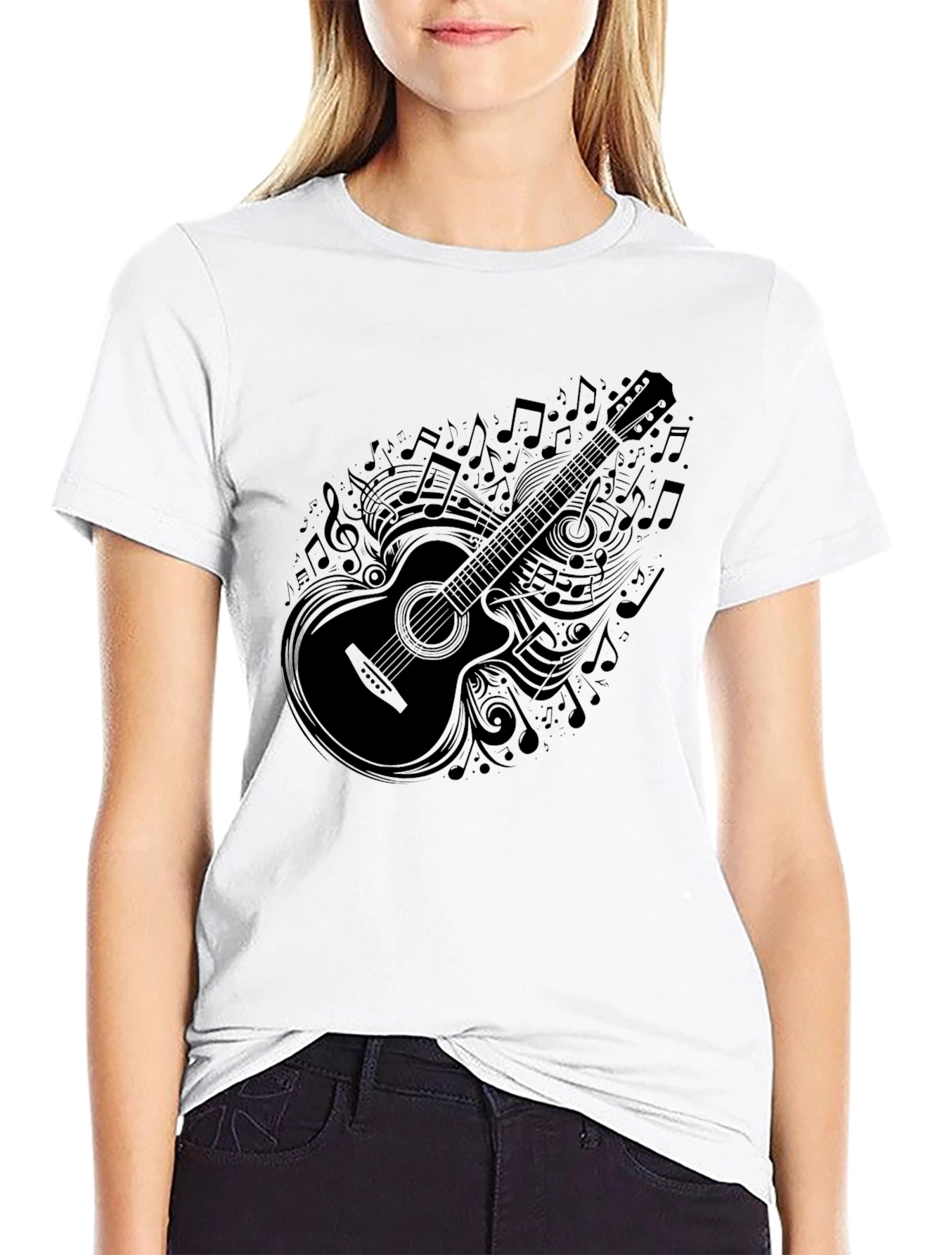 Musical Guitar Graphic T-Shirt