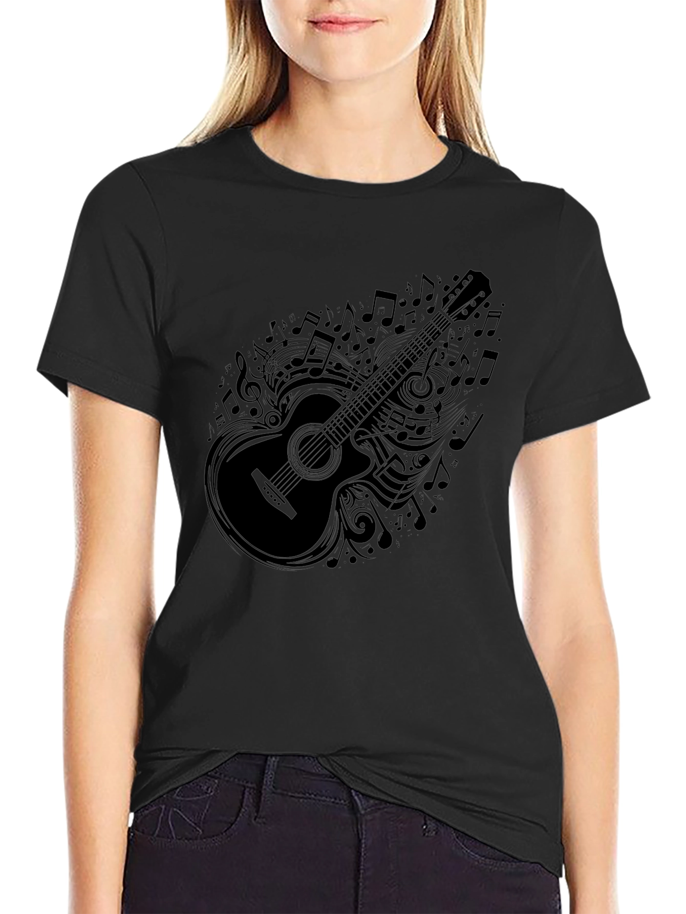 Musical Guitar Graphic T-Shirt
