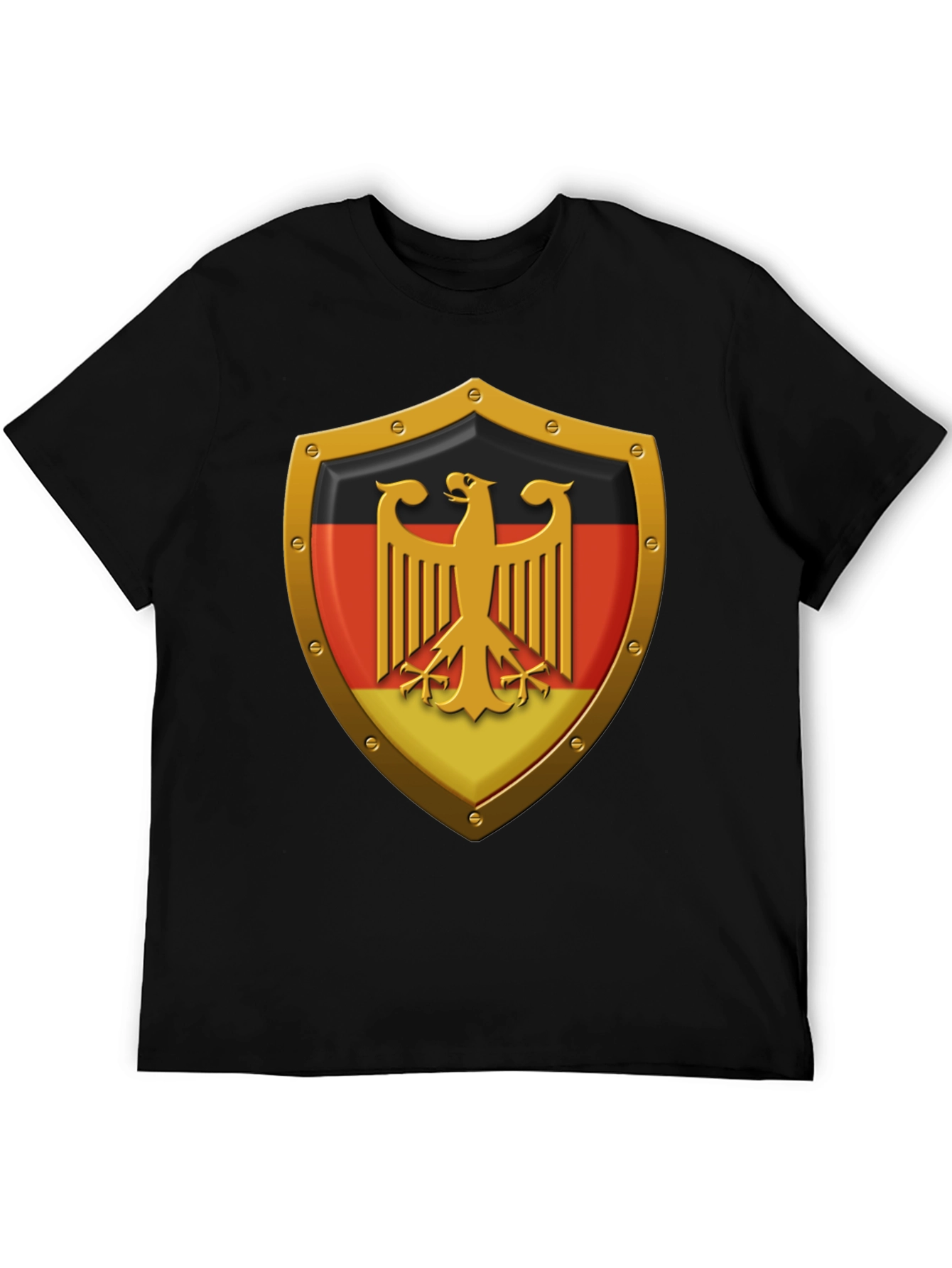 German Eagle Shield Graphic T-Shirt - Black