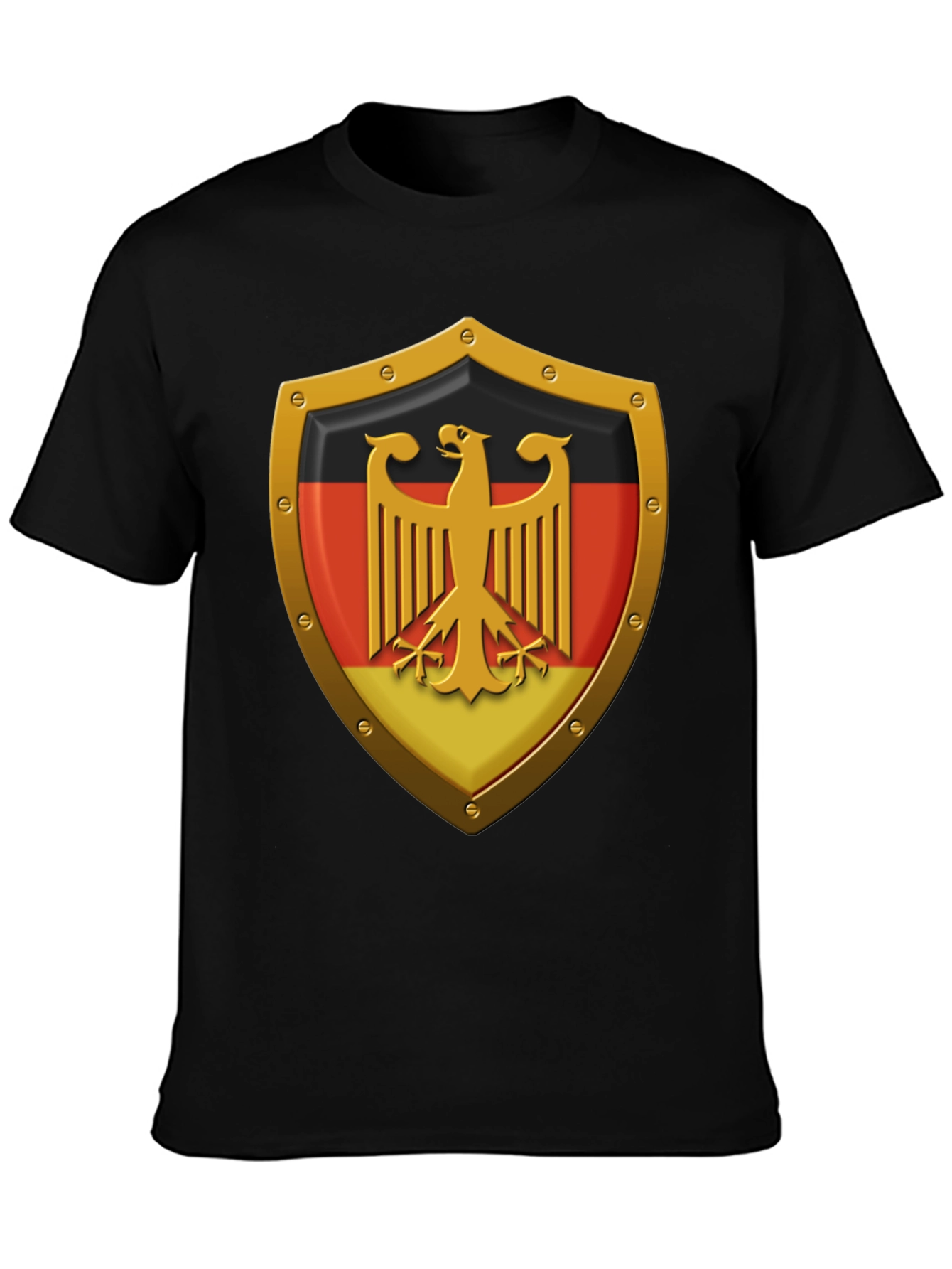 German Eagle Shield Graphic T-Shirt - Black