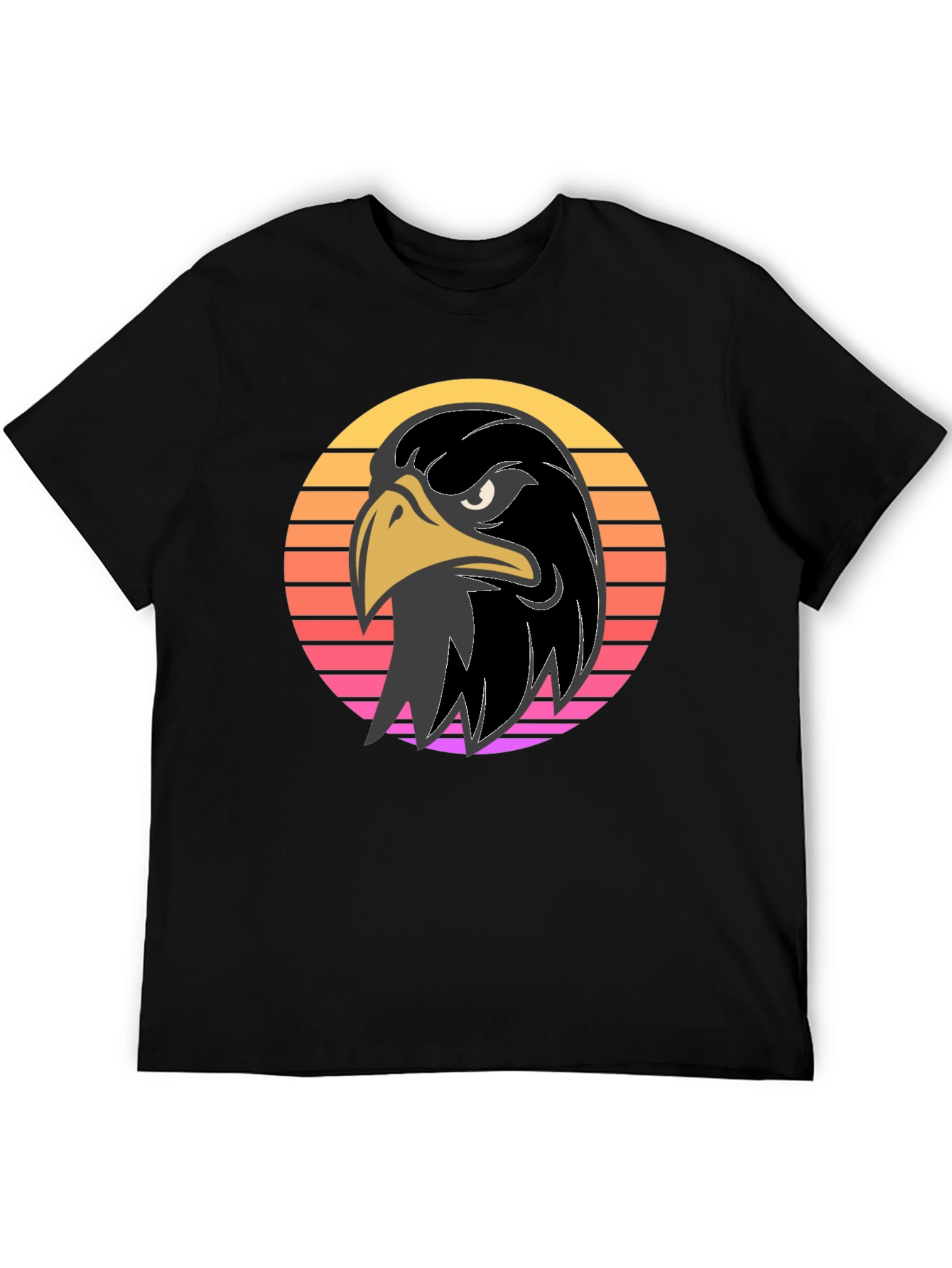 Retro Eagle Graphic Tee - Bold Black Shirt
