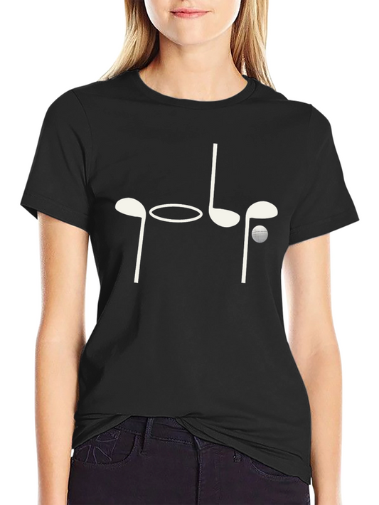 Golf Clubs Graphic Black T-Shirt
