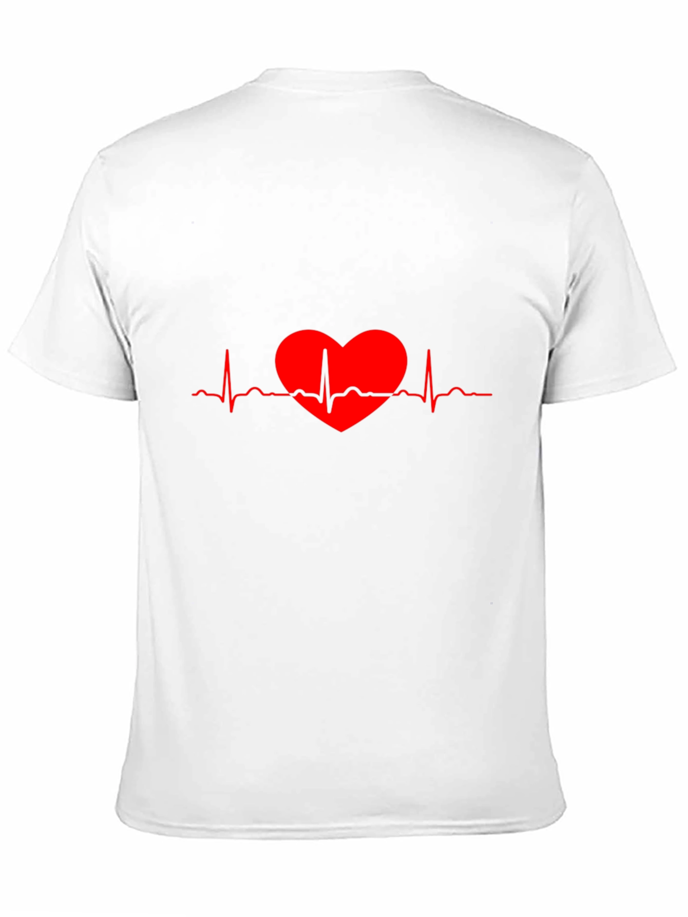 Heartbeat Heart Red Line Art T-Shirt