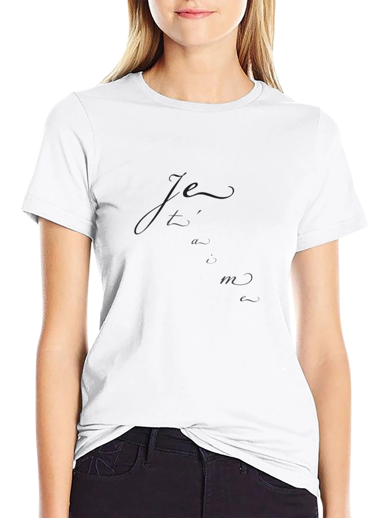Elegant Black Tee - Je taime