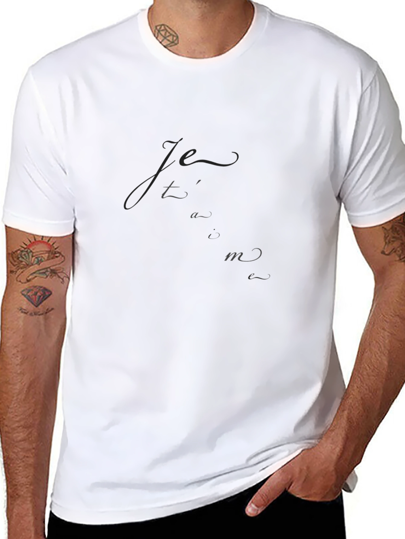 Elegant Black Tee - Je taime