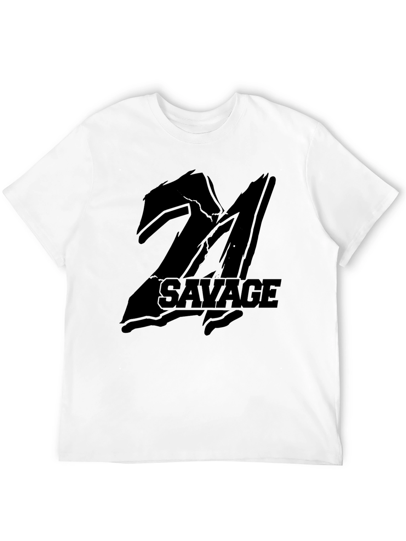 21 Savage Black T-Shirt | Graphic Print Hip-Hop Style