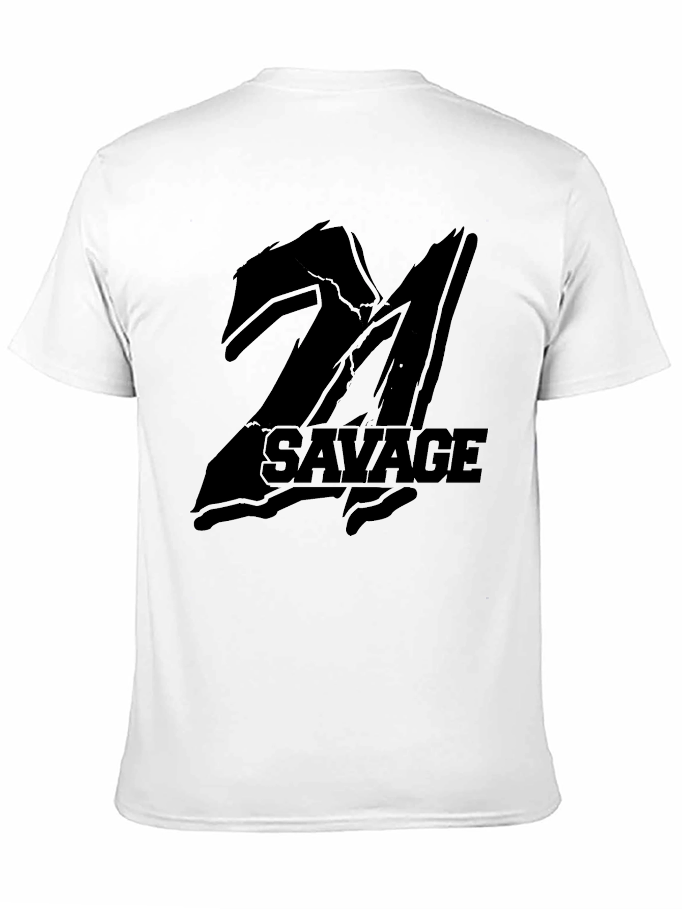 21 Savage Black T-Shirt | Graphic Print Hip-Hop Style