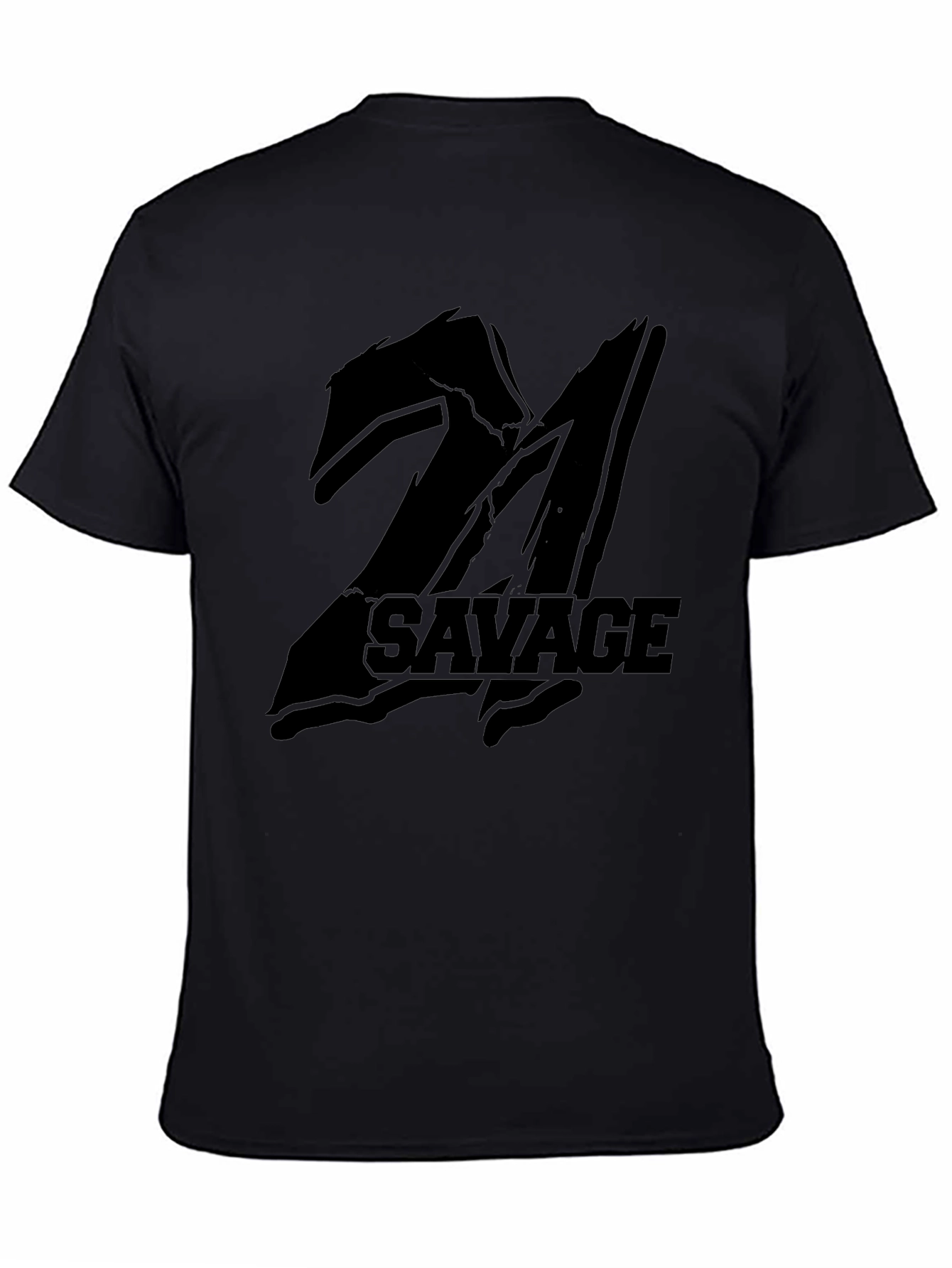 21 Savage Black T-Shirt | Graphic Print Hip-Hop Style