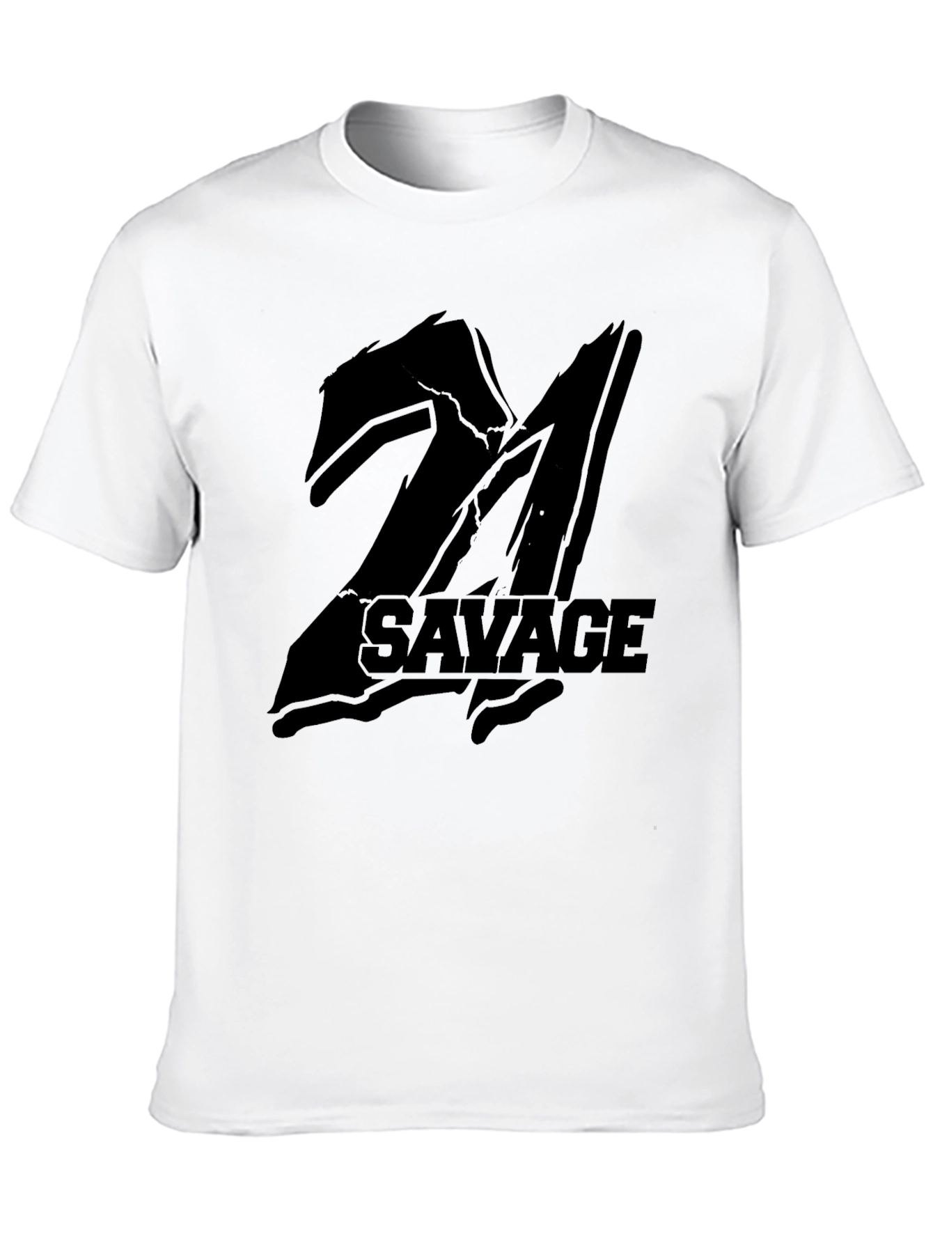 21 Savage Black T-Shirt | Graphic Print Hip-Hop Style