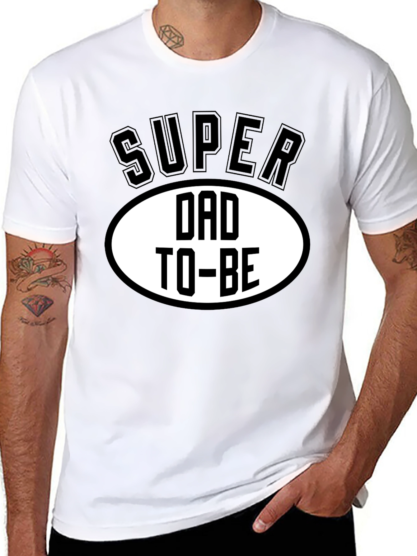 Super Dad To-Be Black T-Shirt
