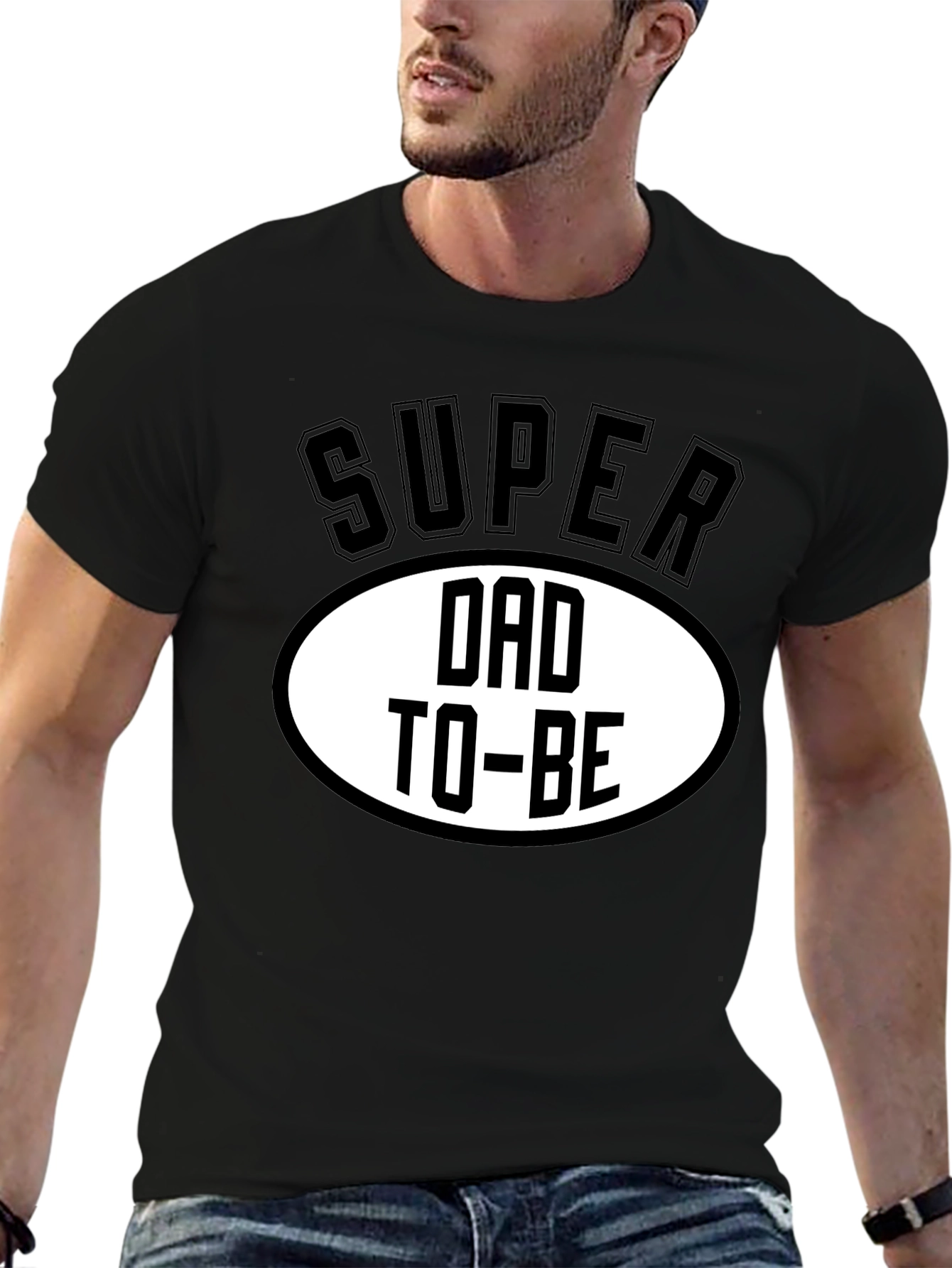Super Dad To-Be Black T-Shirt