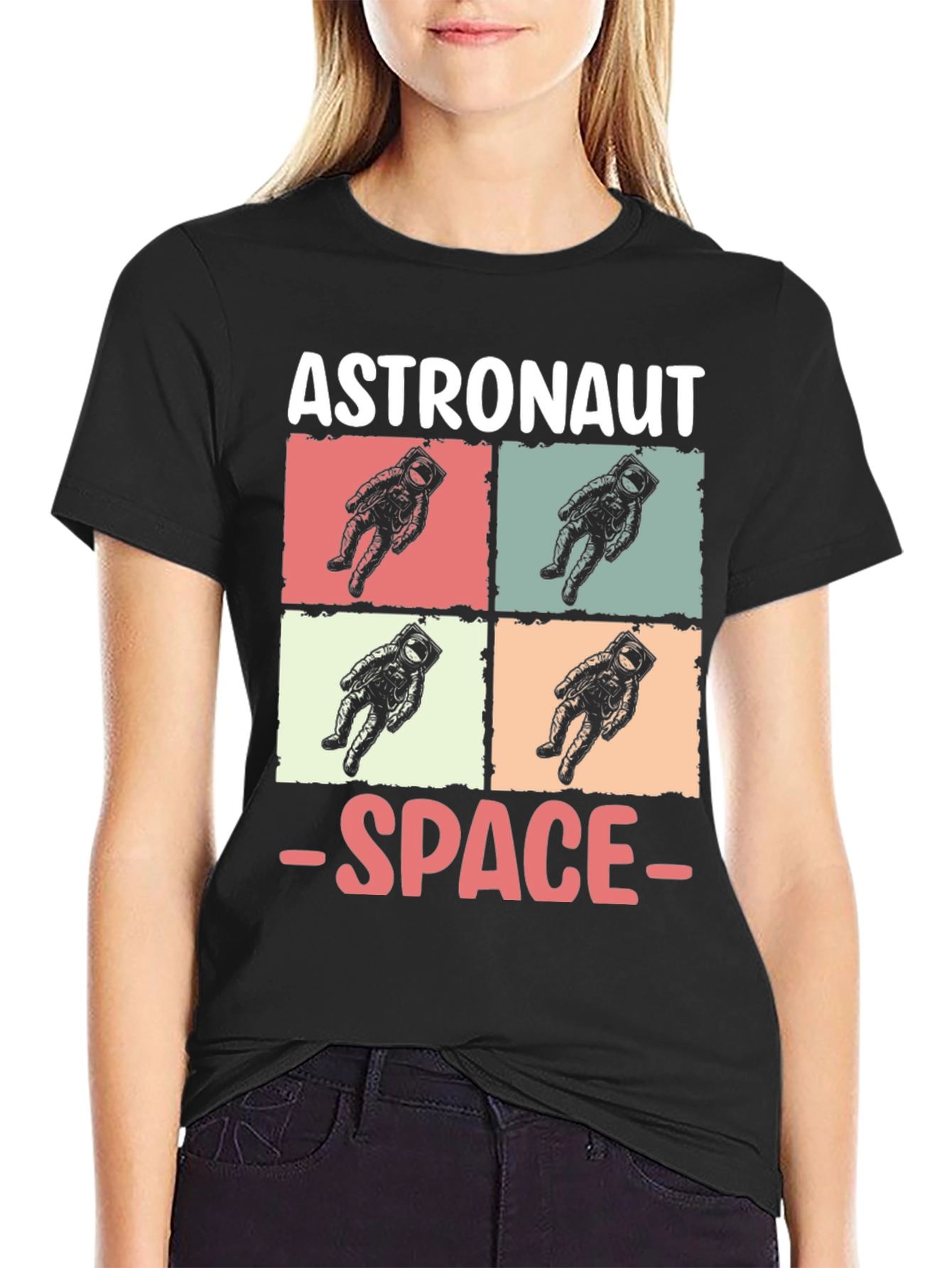 Astronaut Space Graphic Tee - Retro Style