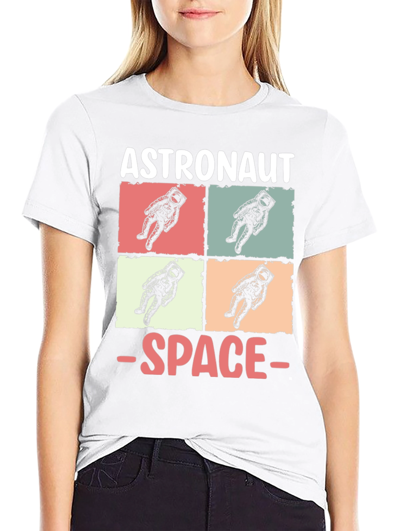 Astronaut Space Graphic Tee - Retro Style