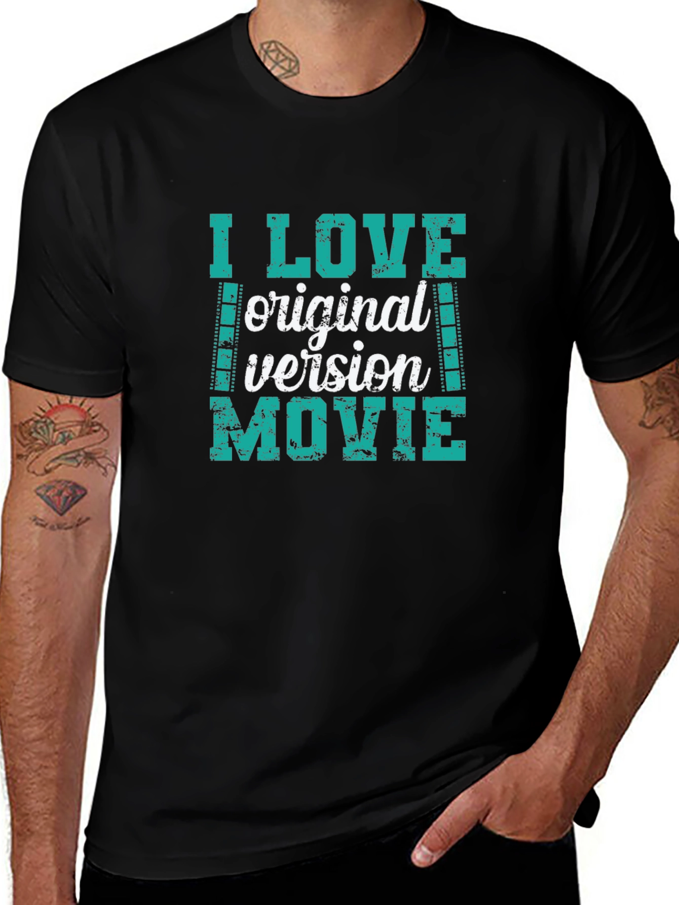 I Love Original Version Movie Black T-Shirt