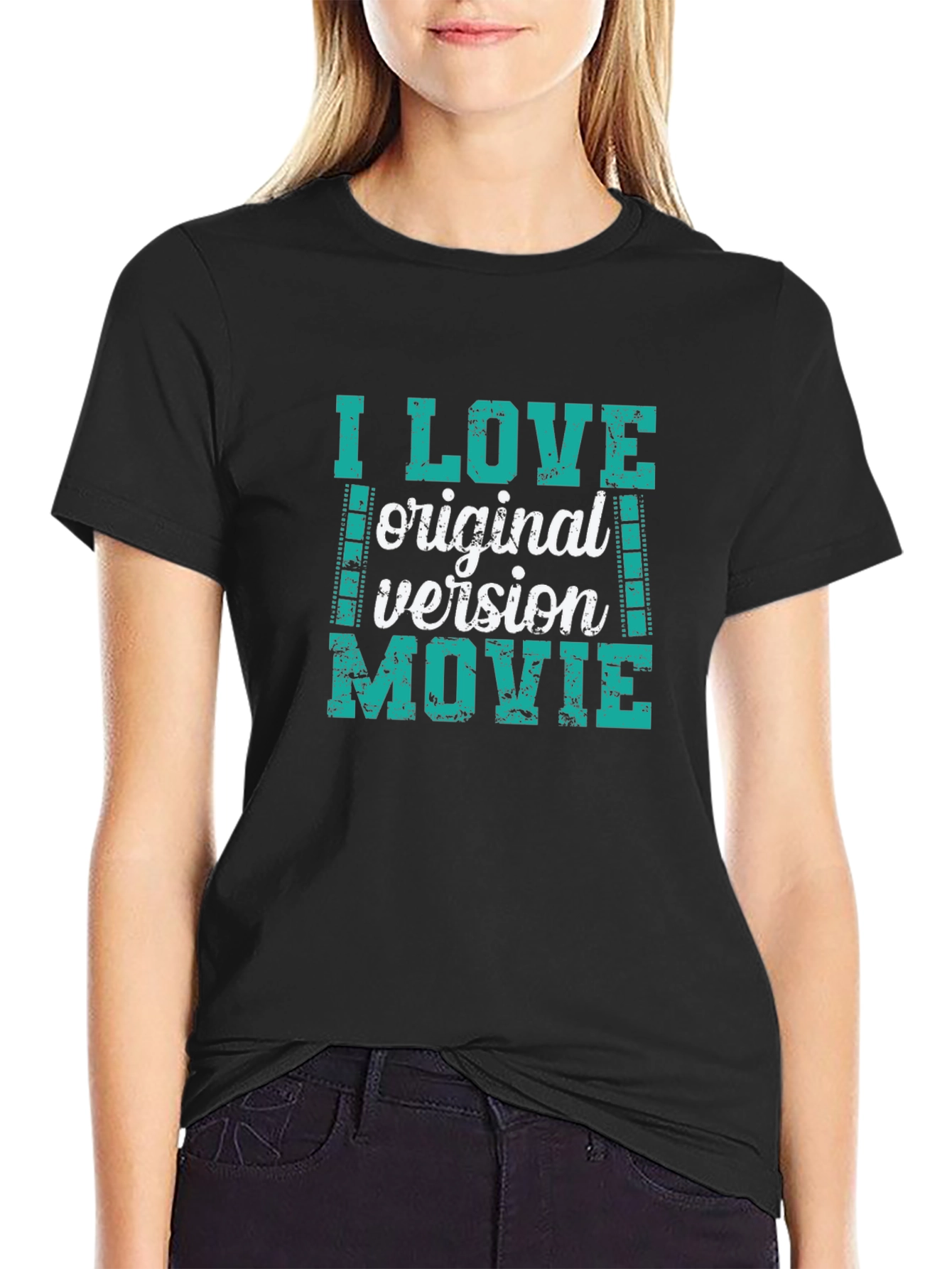 I Love Original Version Movie Black T-Shirt