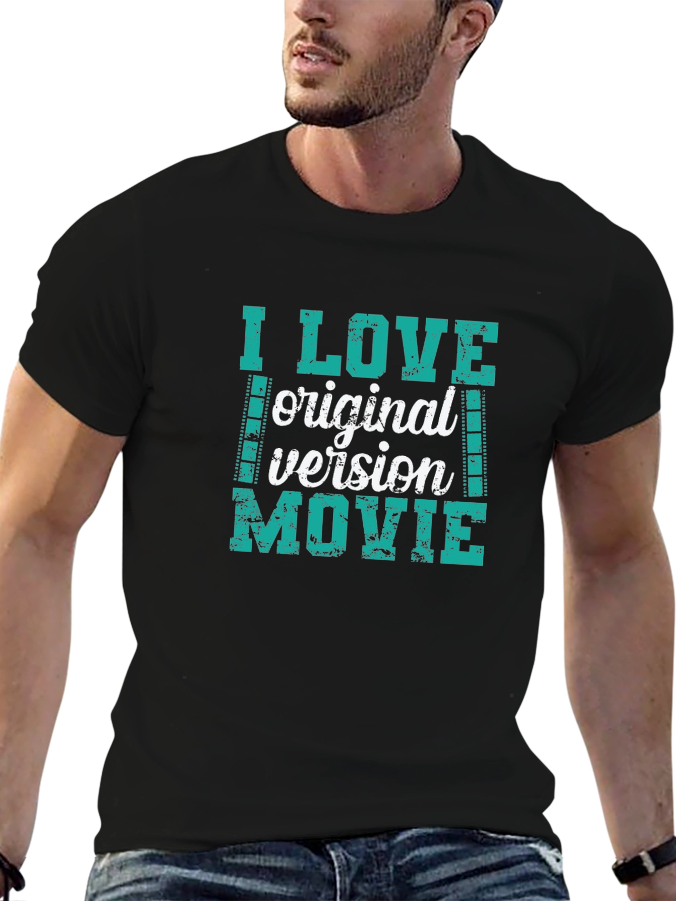I Love Original Version Movie Black T-Shirt