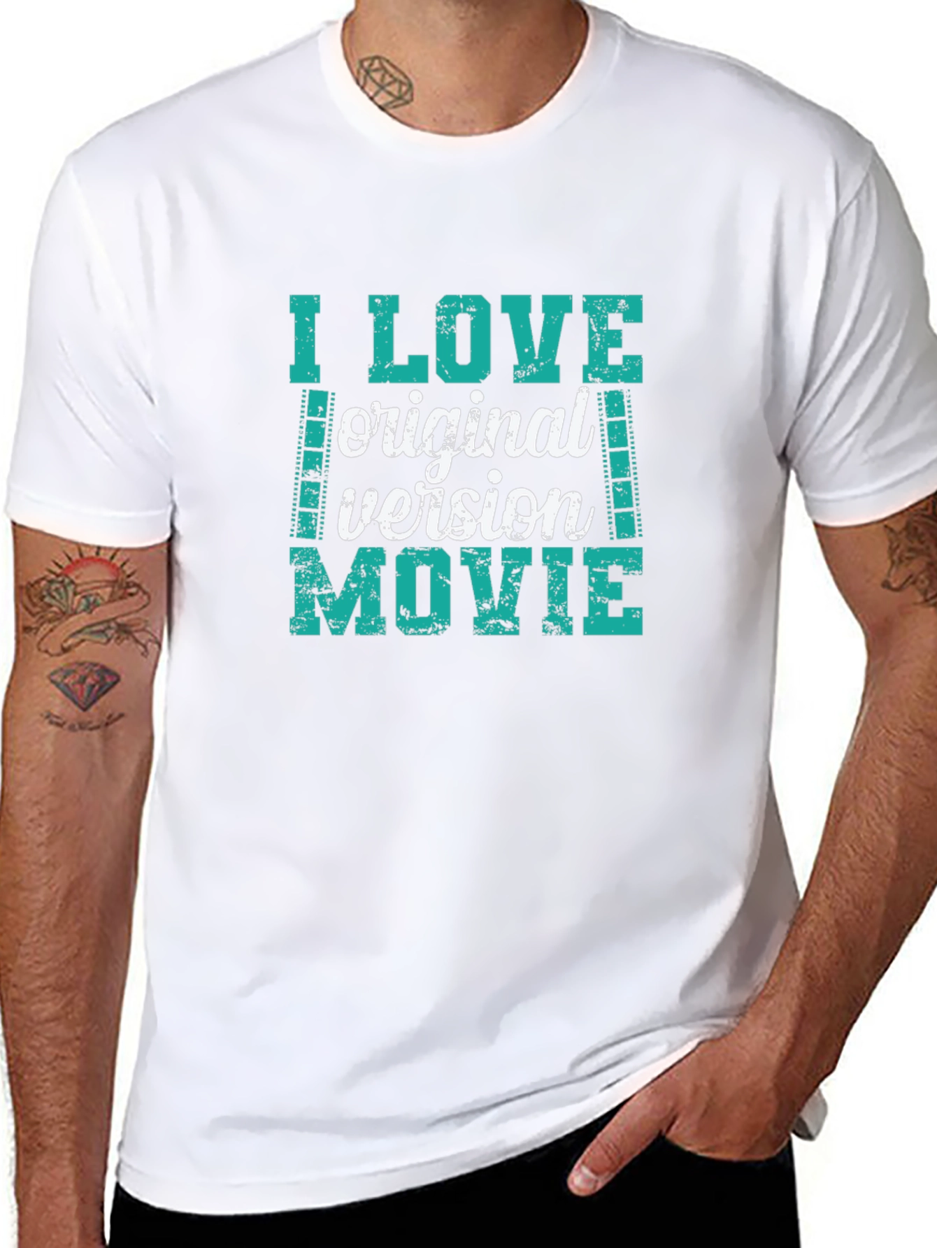 I Love Original Version Movie Black T-Shirt