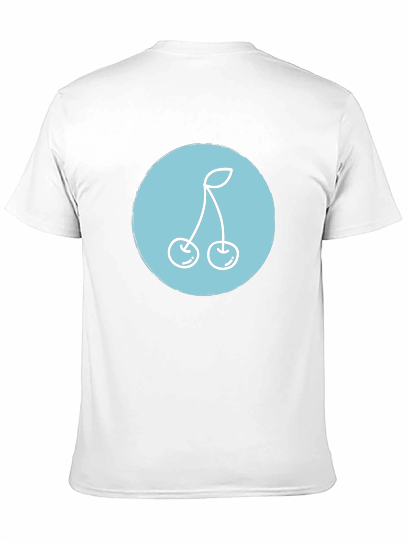 Modern Black Tee with Cherry Graphic