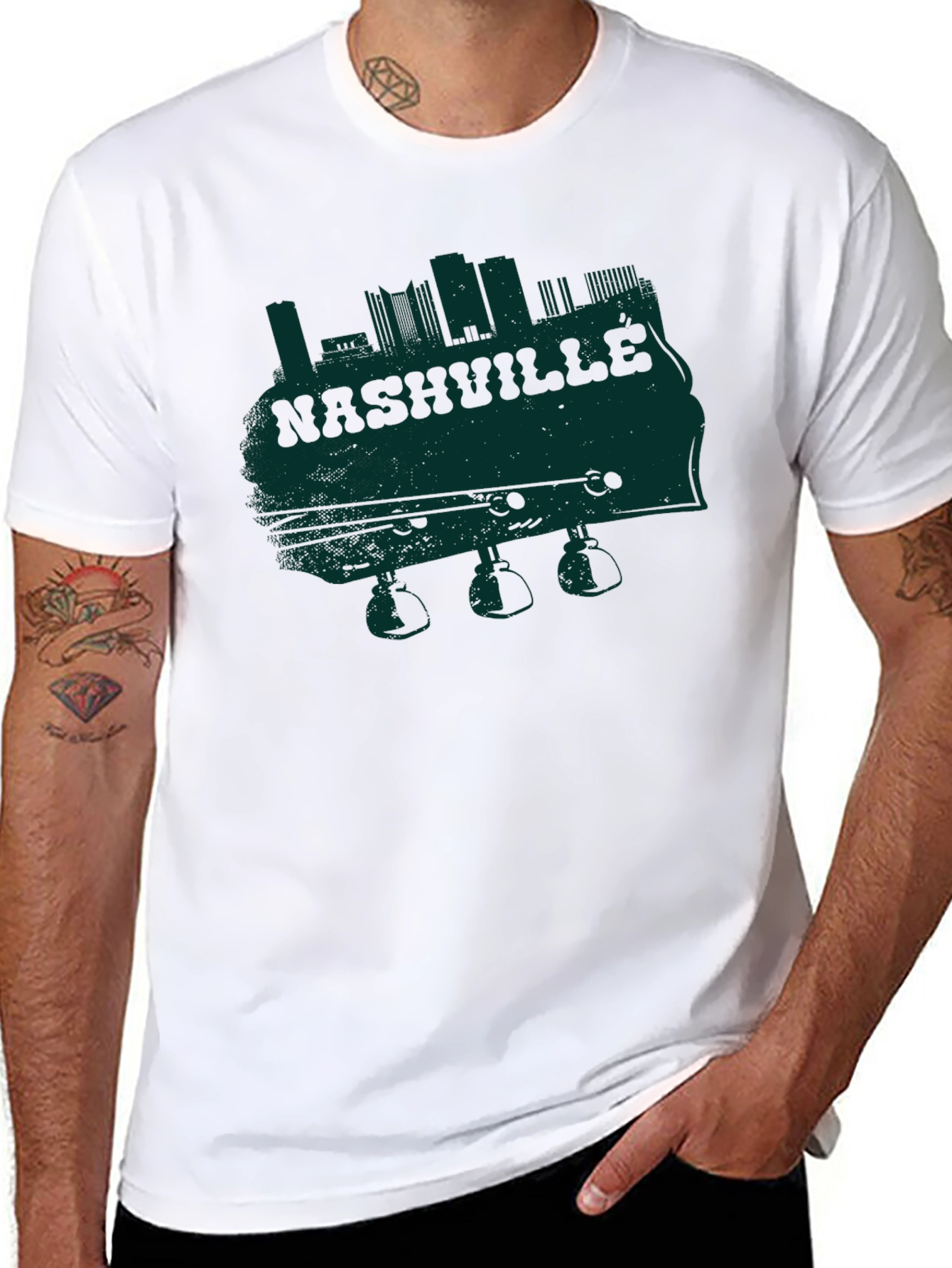 Nashville Skyline Guitar T-Shirt