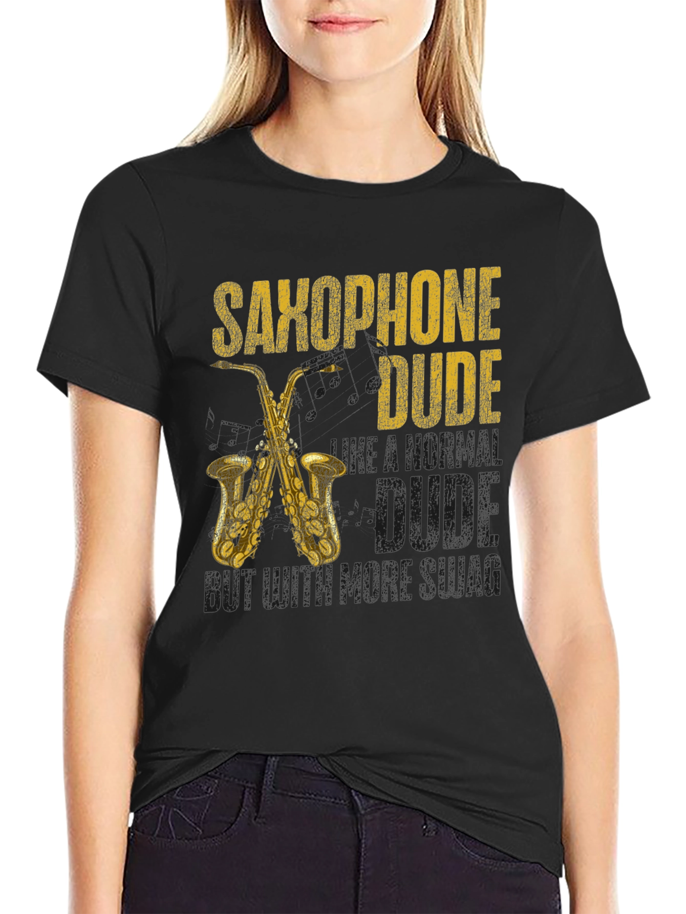 Saxophone Dude T-Shirt Cool Musician Tee