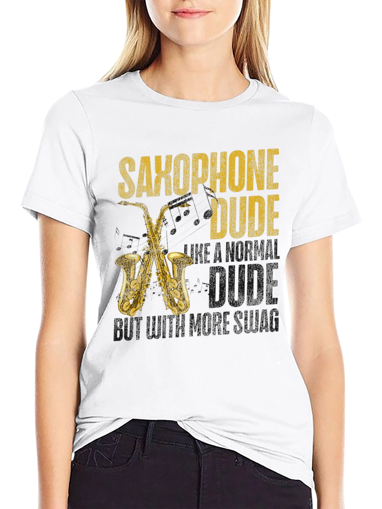 Saxophone Dude T-Shirt Cool Musician Tee