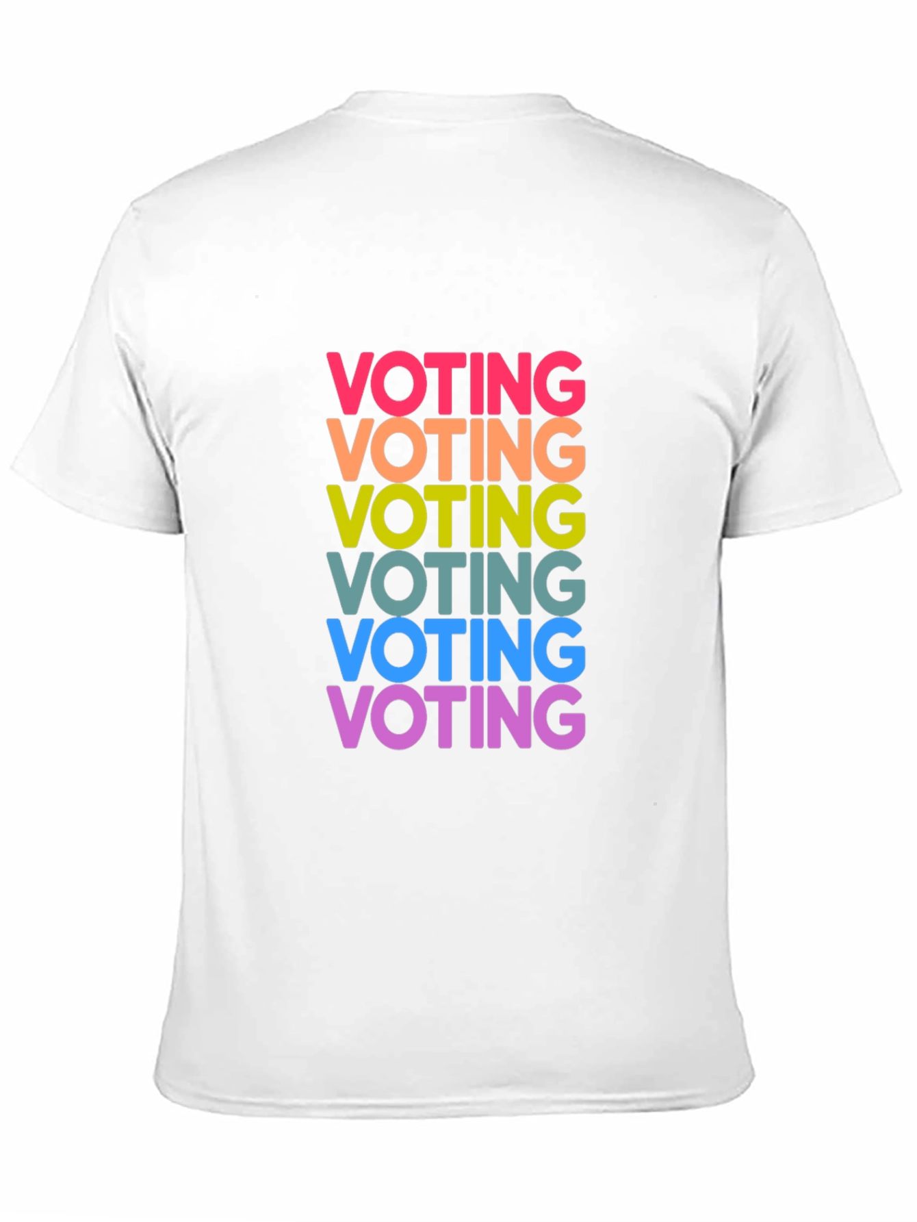 Vote Rainbow Text Graphic Black Tee