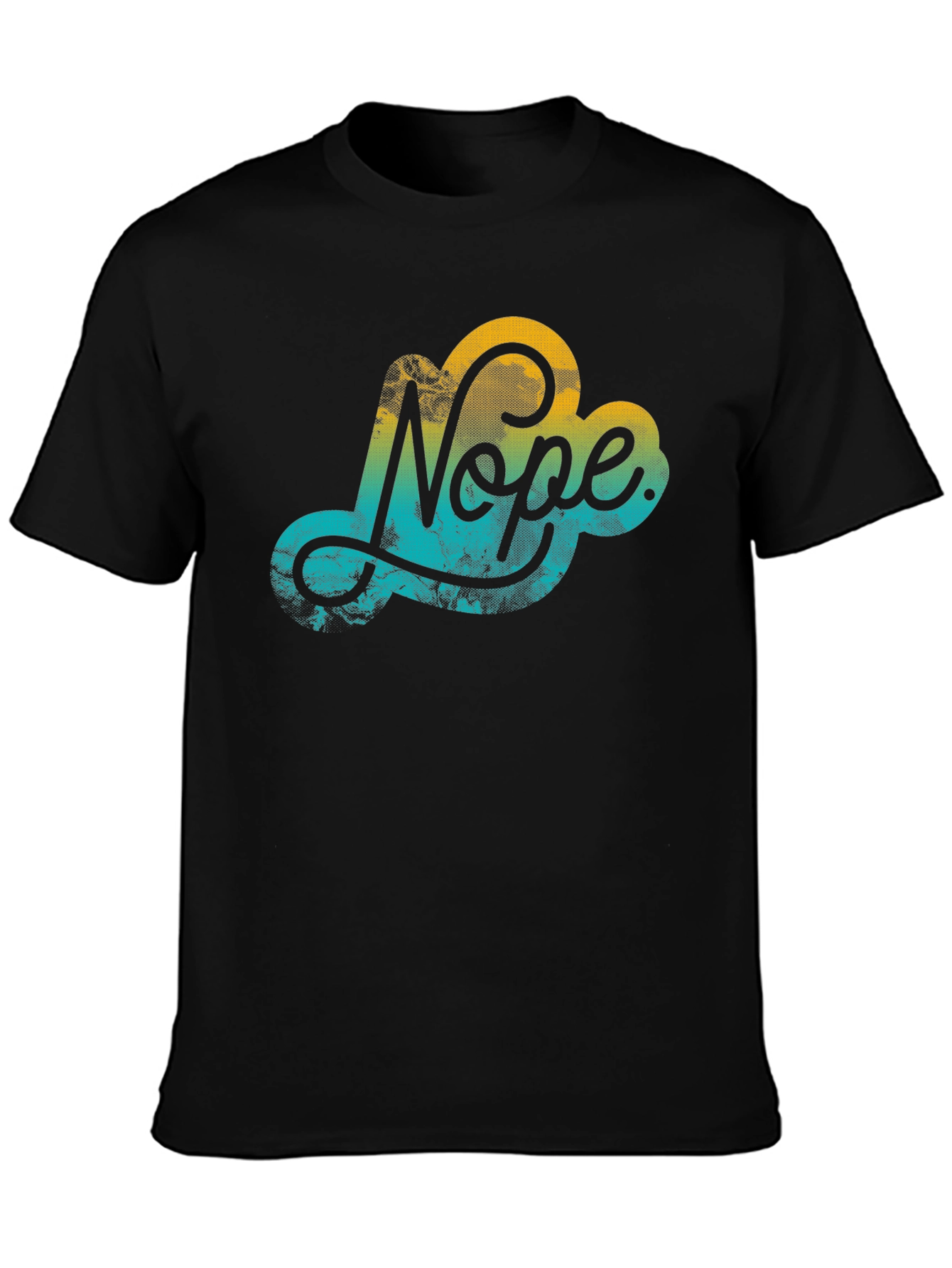 Nope Cloud Graphic Black T-Shirt