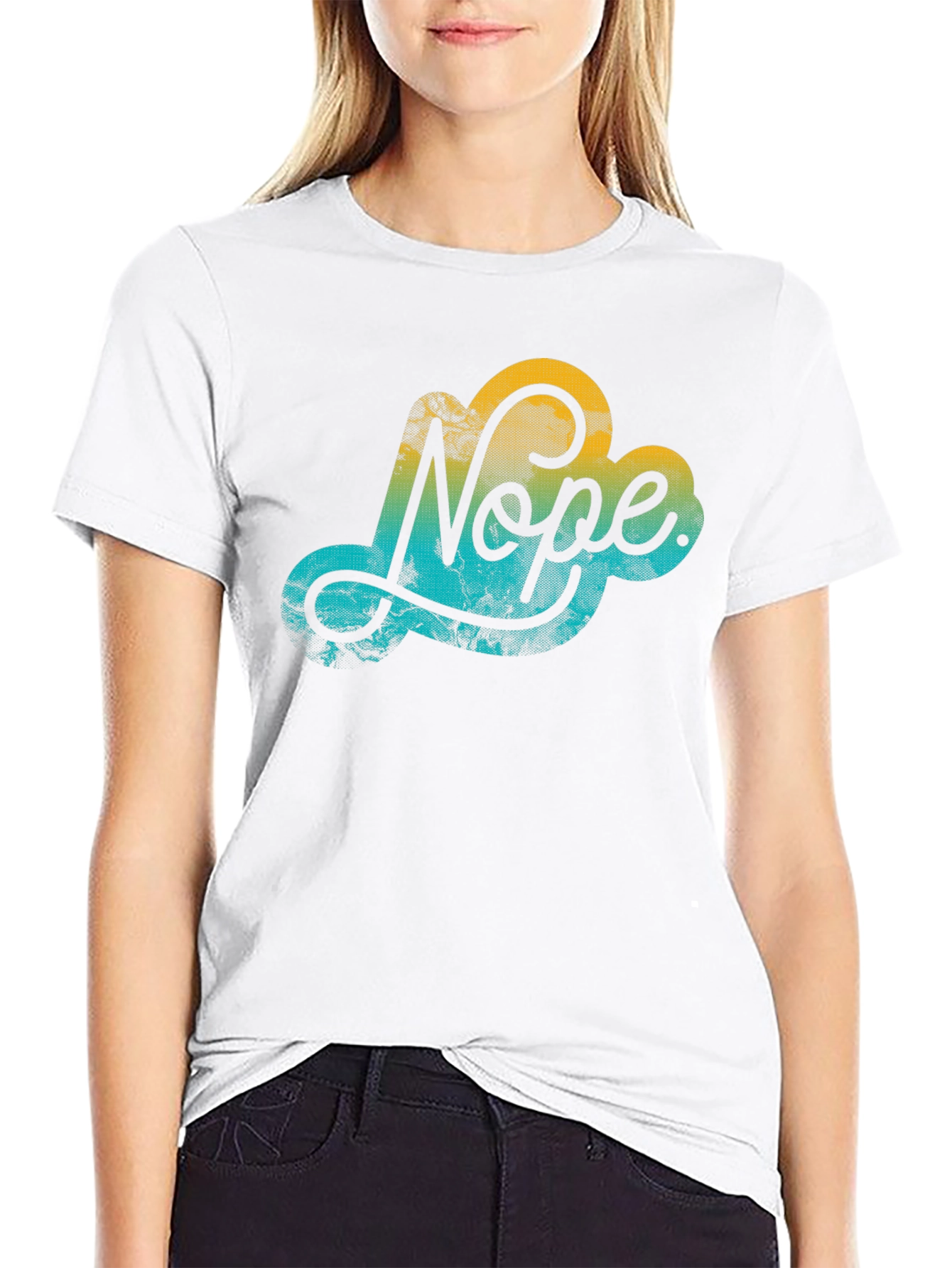 Nope Cloud Graphic Black T-Shirt