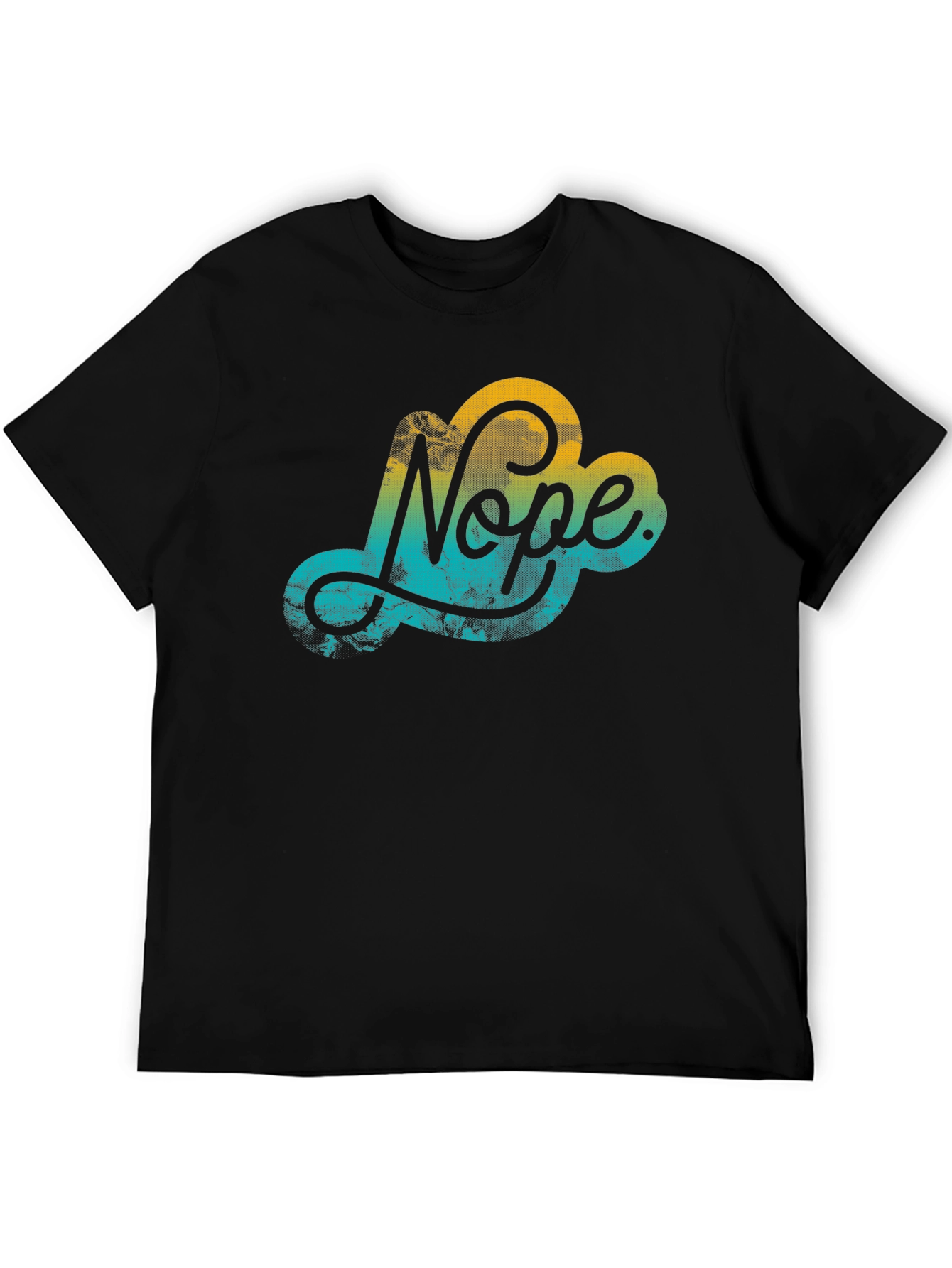 Nope Cloud Graphic Black T-Shirt
