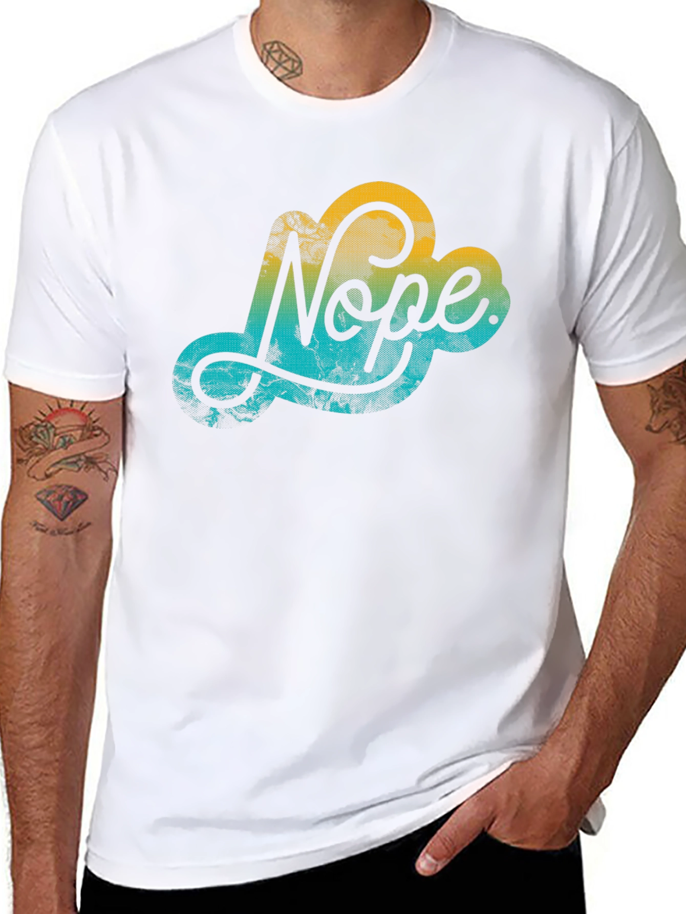 Nope Cloud Graphic Black T-Shirt