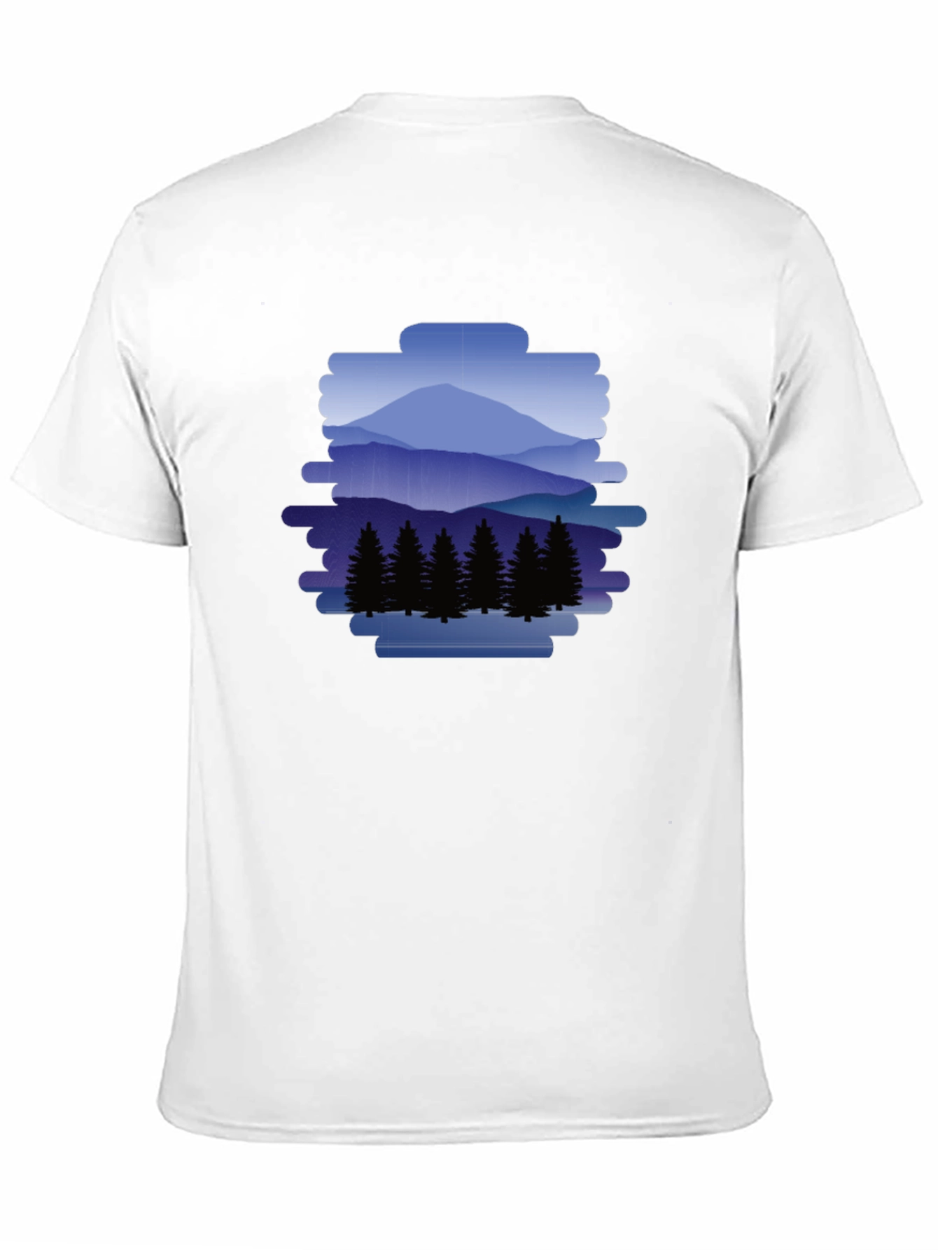 Mountain Scene Graphic Tee - Nature Lovers Black T-Shirt