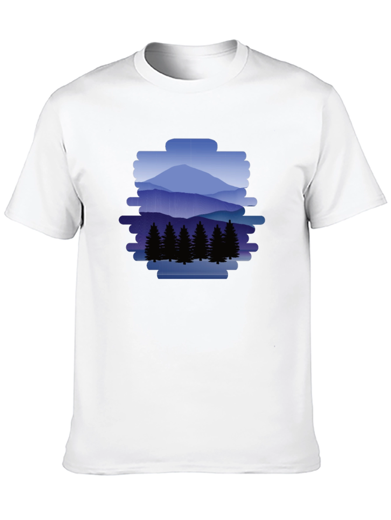 Mountain Scene Graphic Tee - Nature Lovers Black T-Shirt