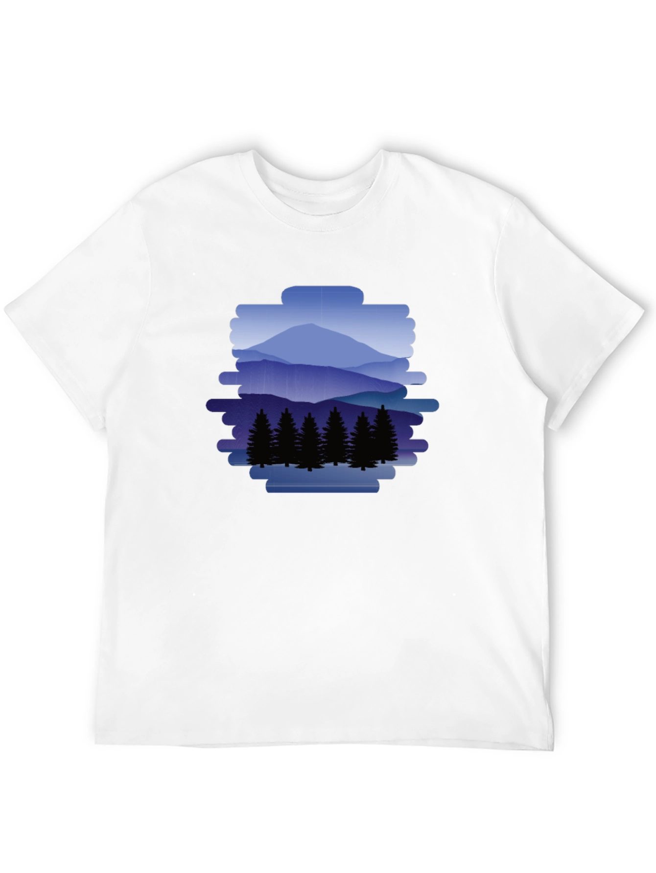 Mountain Scene Graphic Tee - Nature Lovers Black T-Shirt