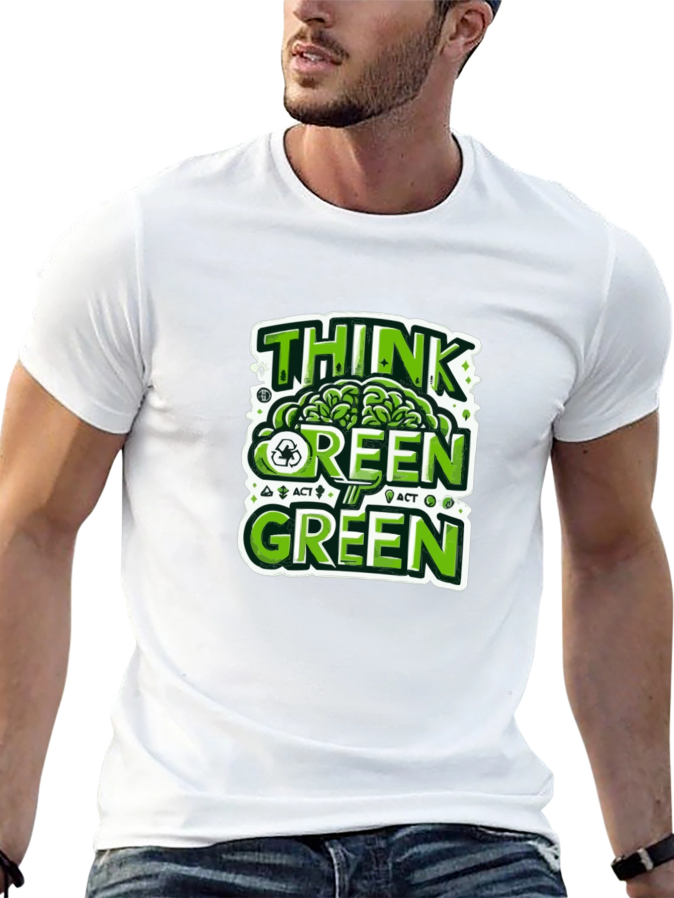 Think Green T-Shirt - Eco-Friendly Design