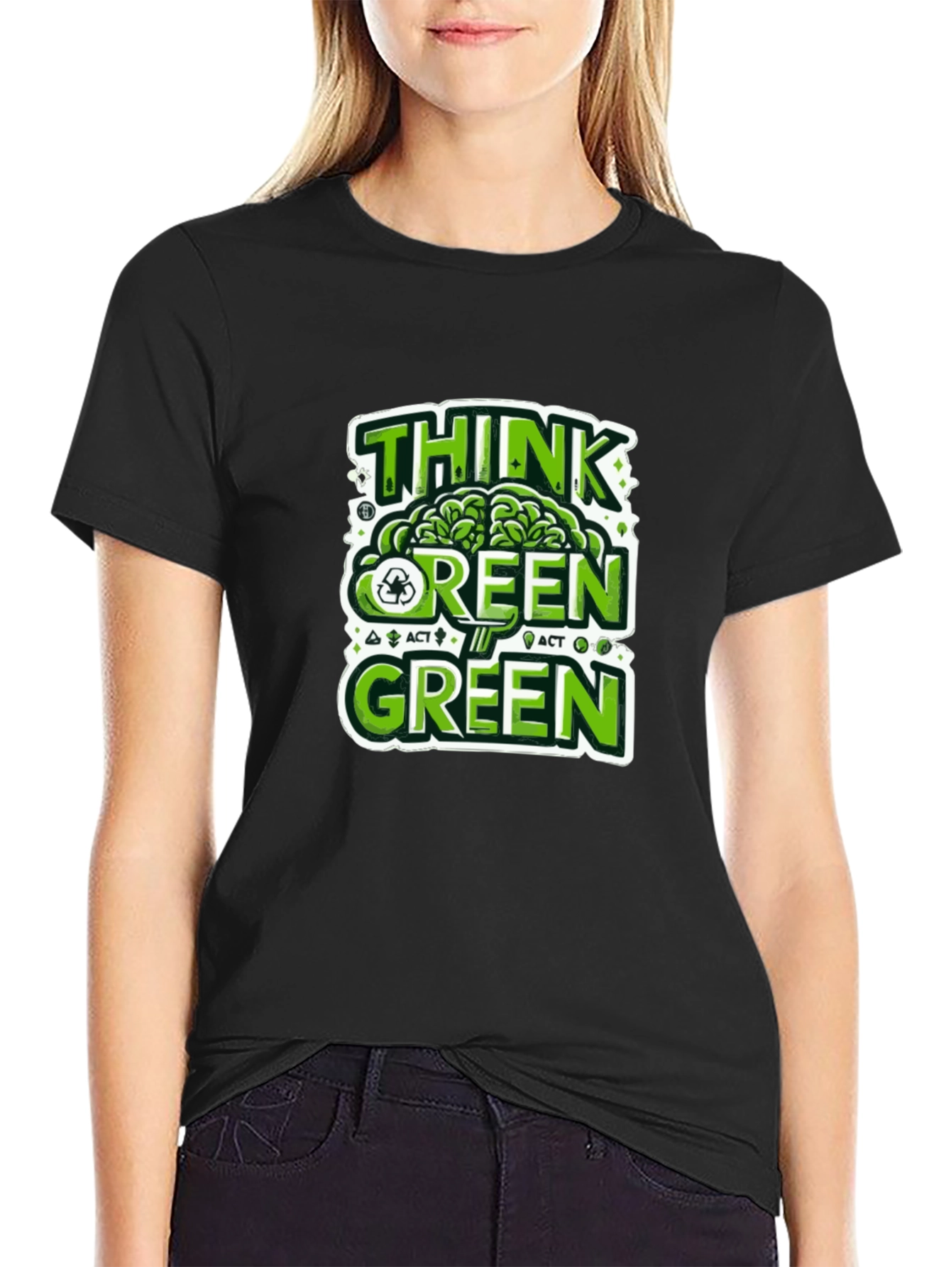 Think Green T-Shirt - Eco-Friendly Design