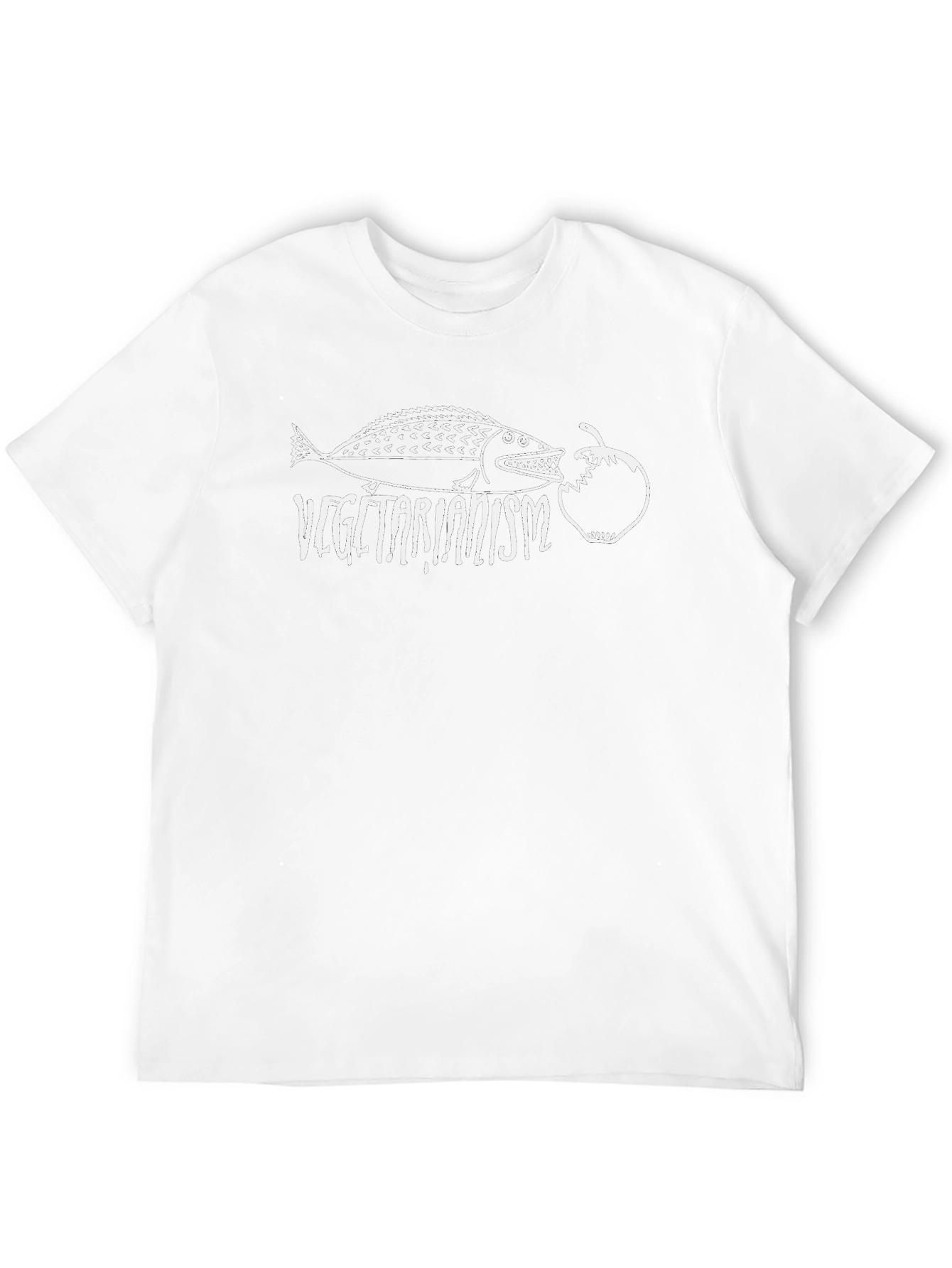 Vegetarianism Graphic T-Shirt - Fish Eating Tomato