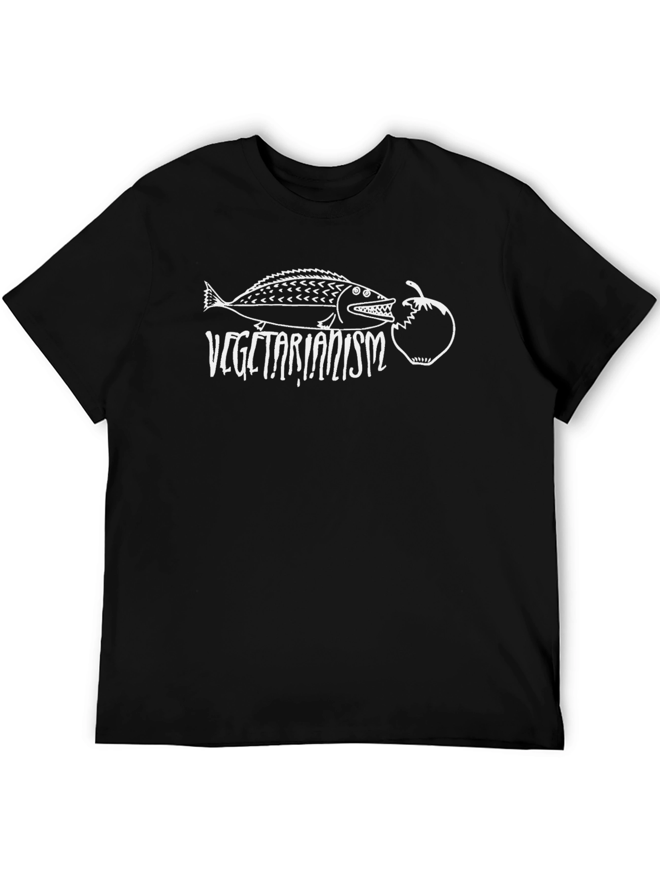 Vegetarianism Graphic T-Shirt - Fish Eating Tomato