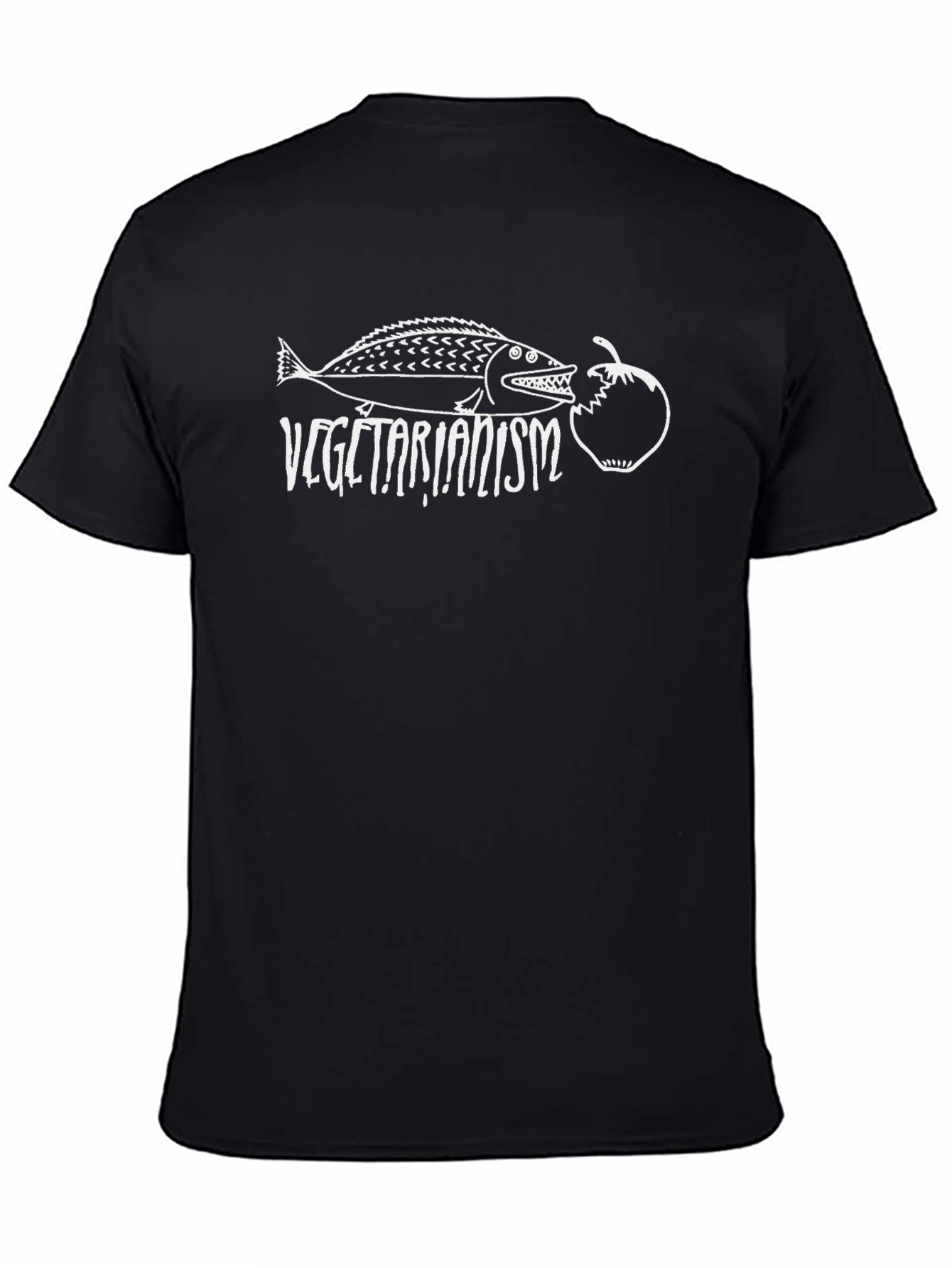 Vegetarianism Graphic T-Shirt - Fish Eating Tomato